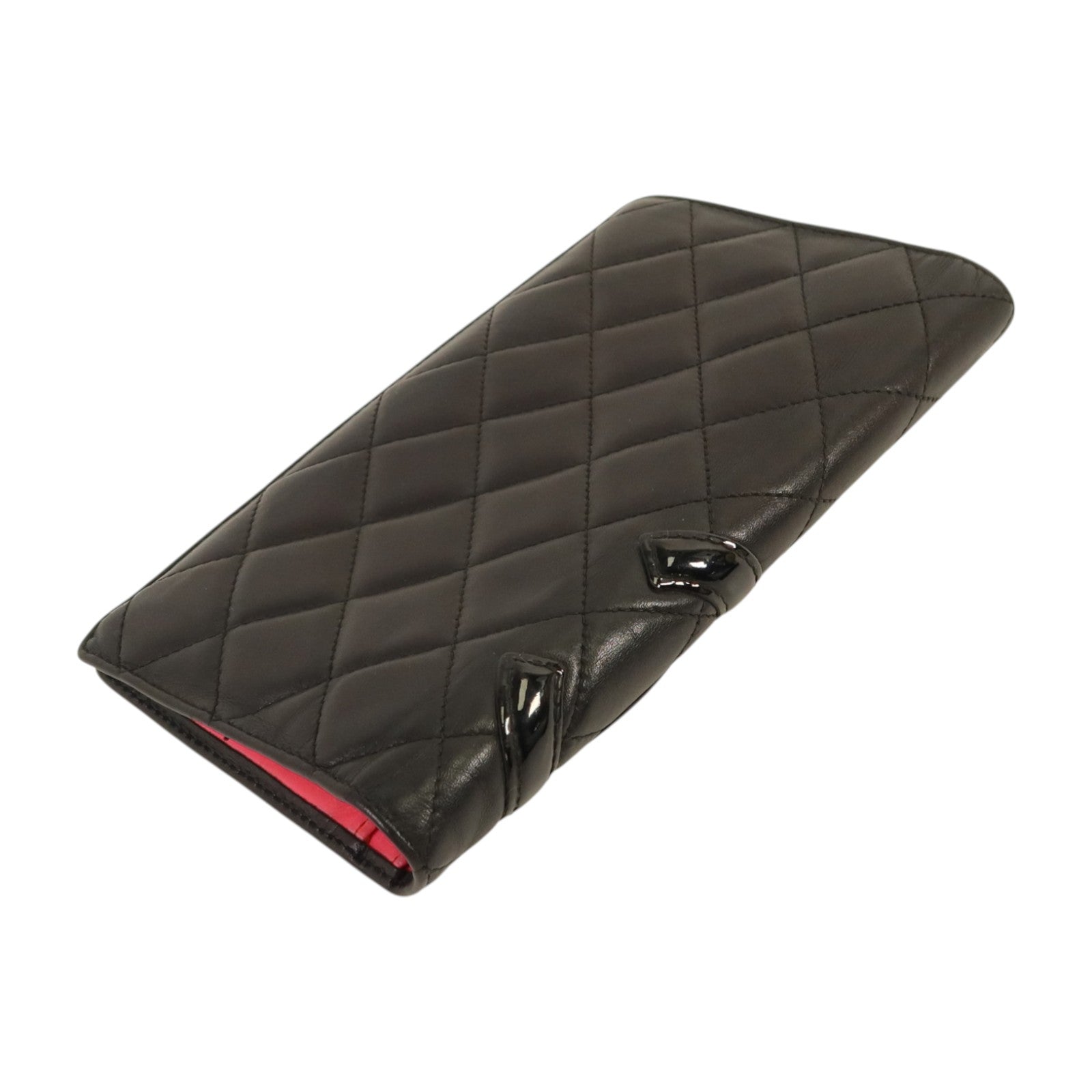 CHANEL 牛皮皮革Cambon Long Wallet銀扣長錢包