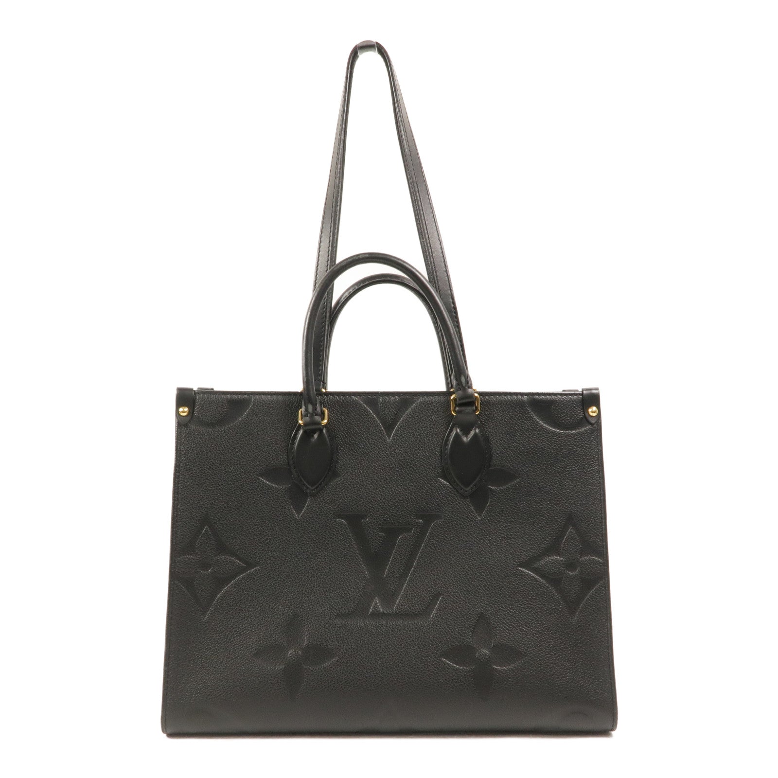 LOUIS VUITTON Monogram Empreinte On The Go MM手挽肩背兩用袋