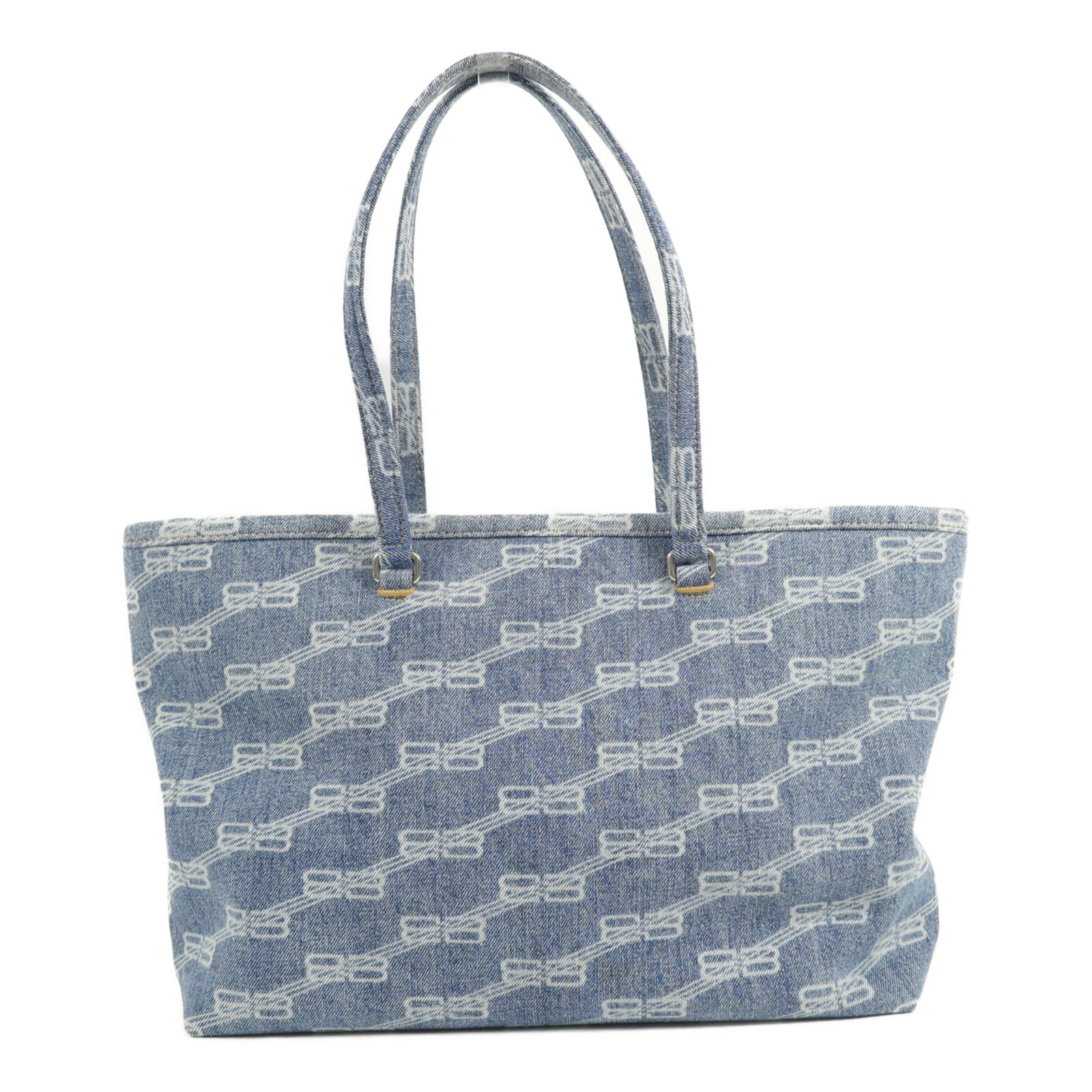 BALENCIAGA 牛仔布BB Signature Shopper手挽袋