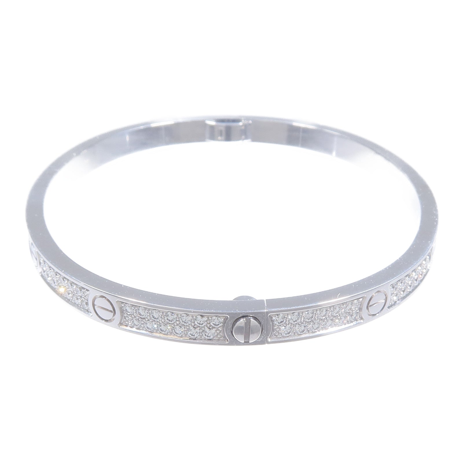 CARTIER 18K白金Love Bracelet Small Model Full Diamonds鑽石手鐲