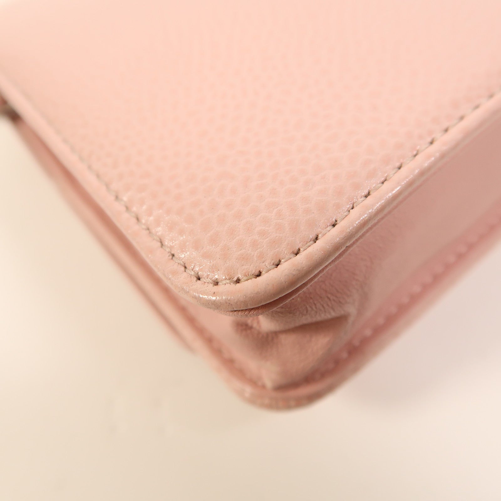 CHANEL 牛皮皮革WOC Wallet On Chain銀扣鏈帶肩背袋