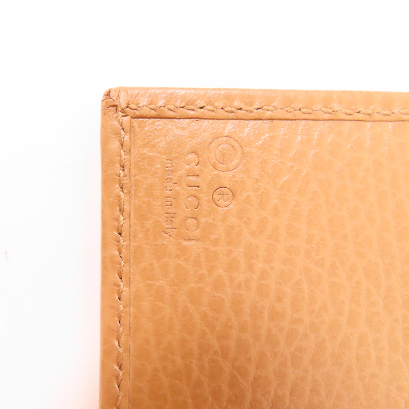 GUCCI 牛皮皮革Wallet金扣錢包啡色