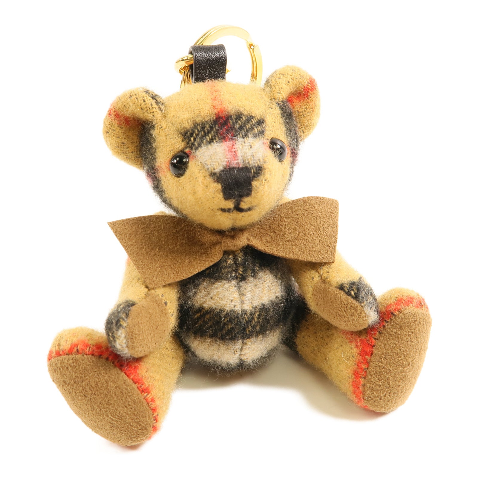 BURBERRY 棉質Thomas Bear Charm/Key Ring金扣掛飾/鑰匙圈