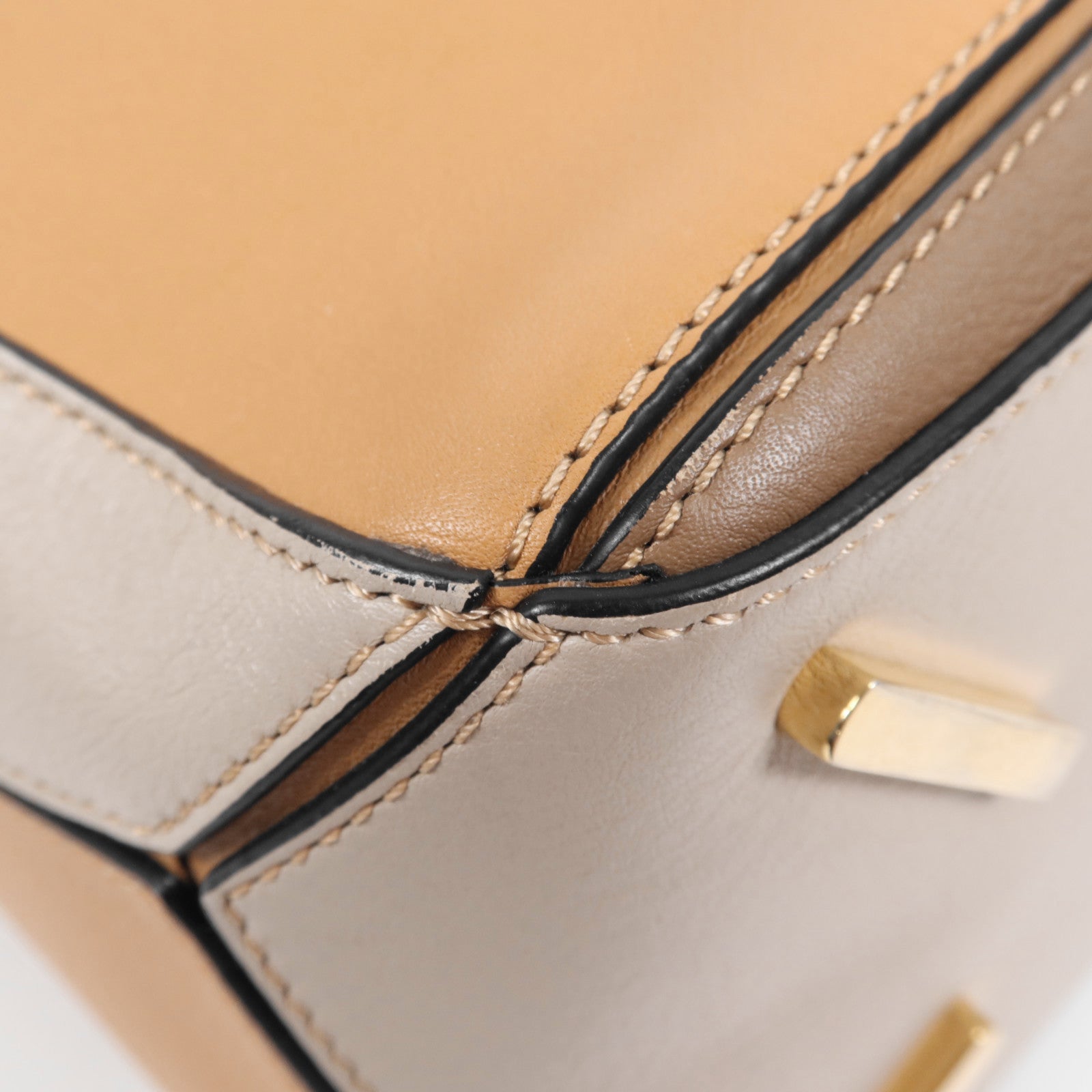 LOEWE 牛皮皮革Puzzle Medium金扣手挽肩背兩用袋