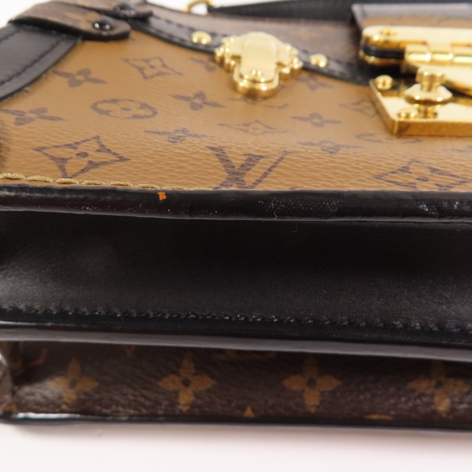 LOUIS VUITTON 【激減優惠】Monogram Reverse Trunk Clutch金扣肩背袋