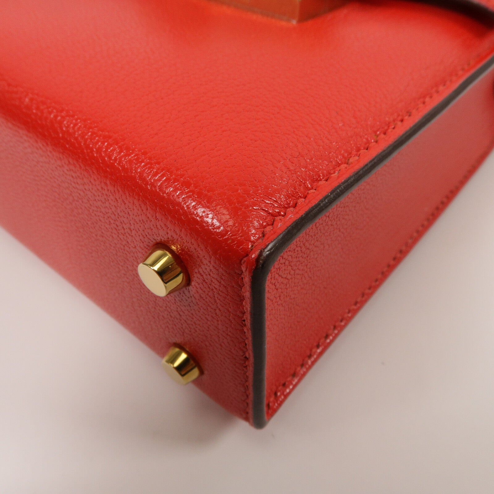 HERMES Chevre皮革Mini Verrou鏈帶肩背袋Rough de Coeur