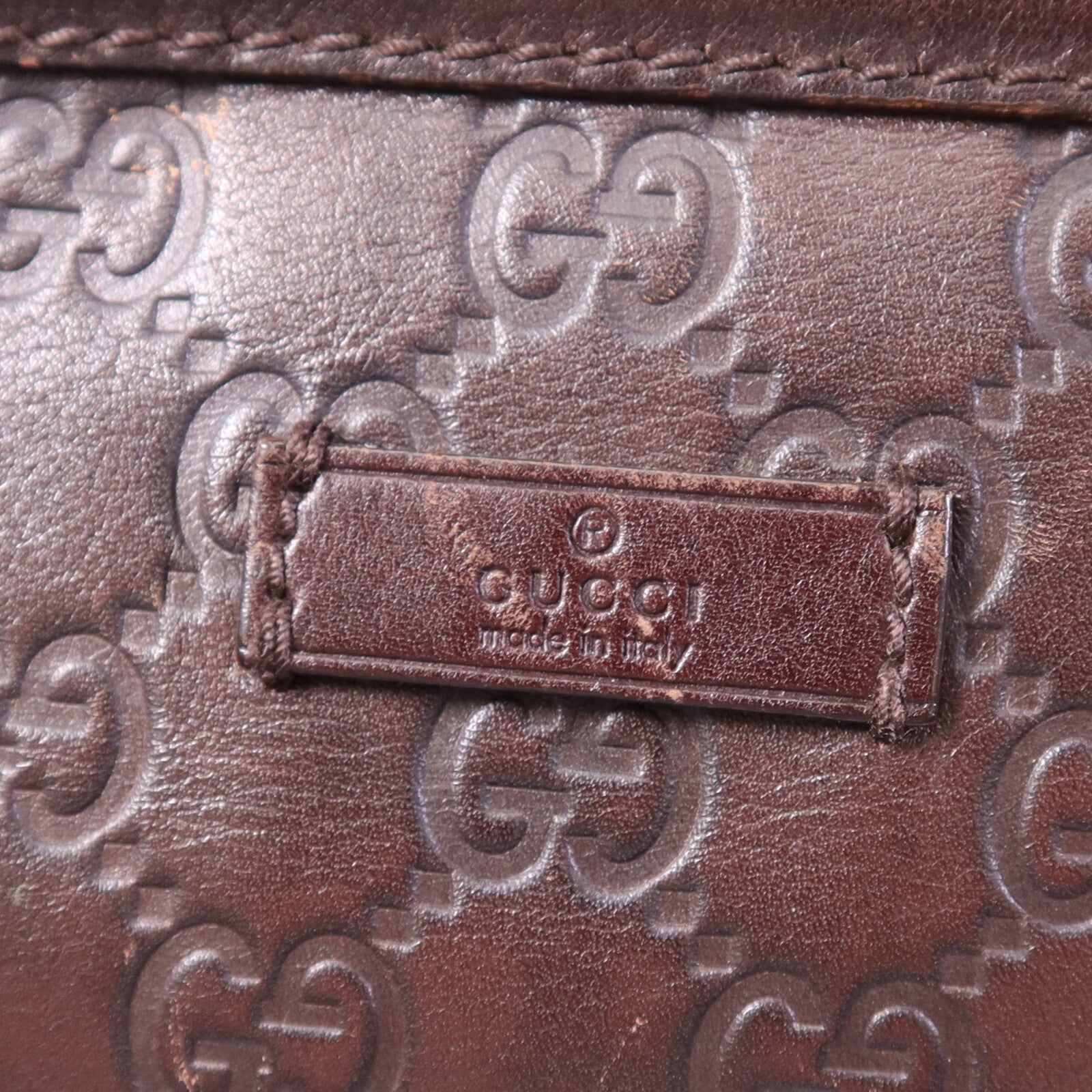 GUCCI 牛皮皮革Shoulder Bag銀扣肩背袋