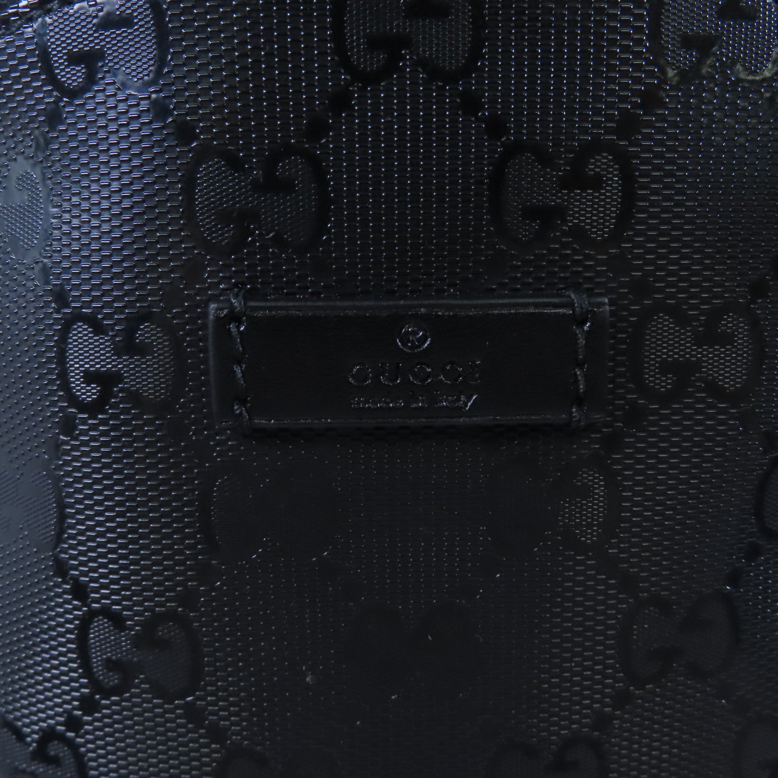 GUCCI 塗層帆布Backpack銀扣背包