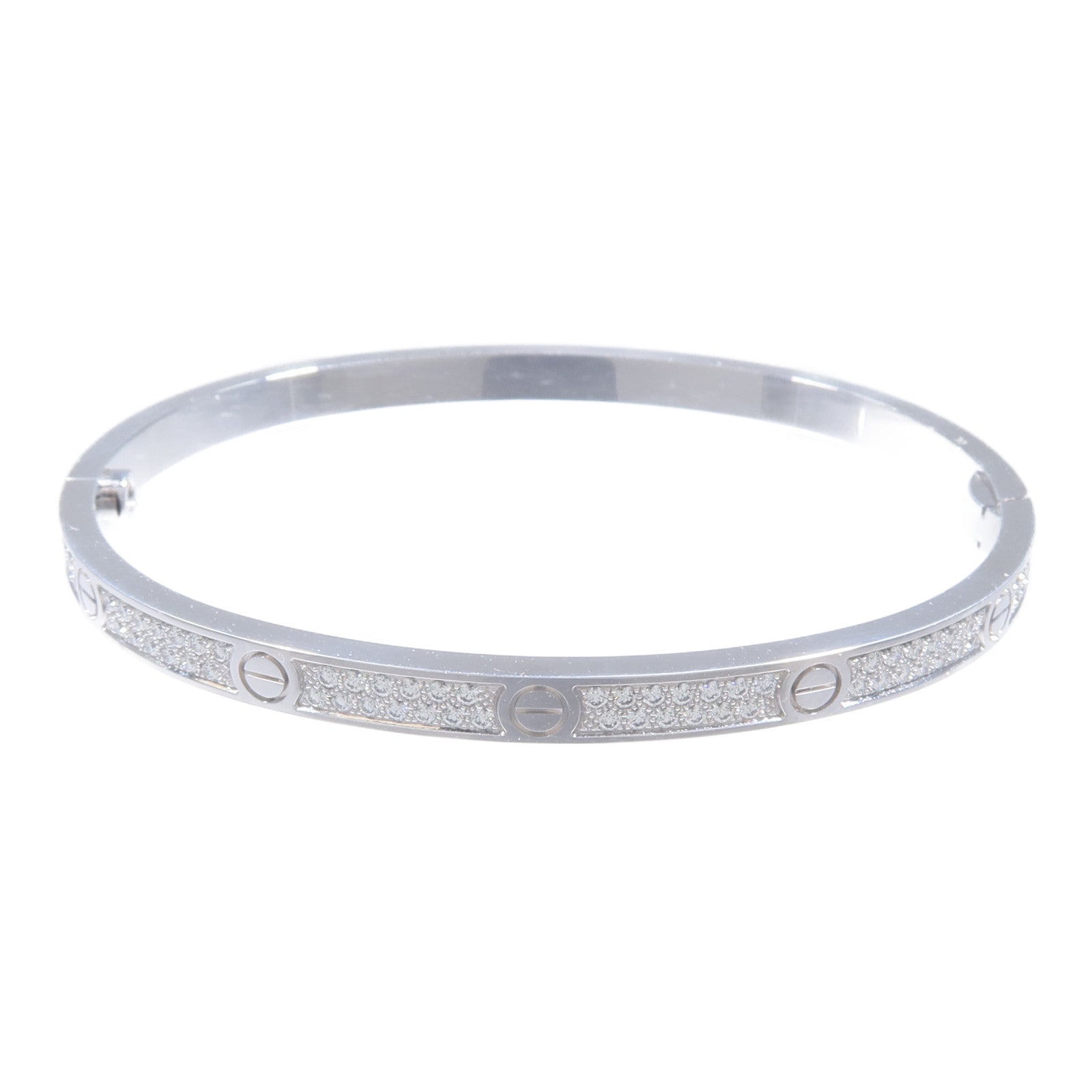 CARTIER 18K白金Love Bracelet Small Model Full Diamonds鑽石手鐲