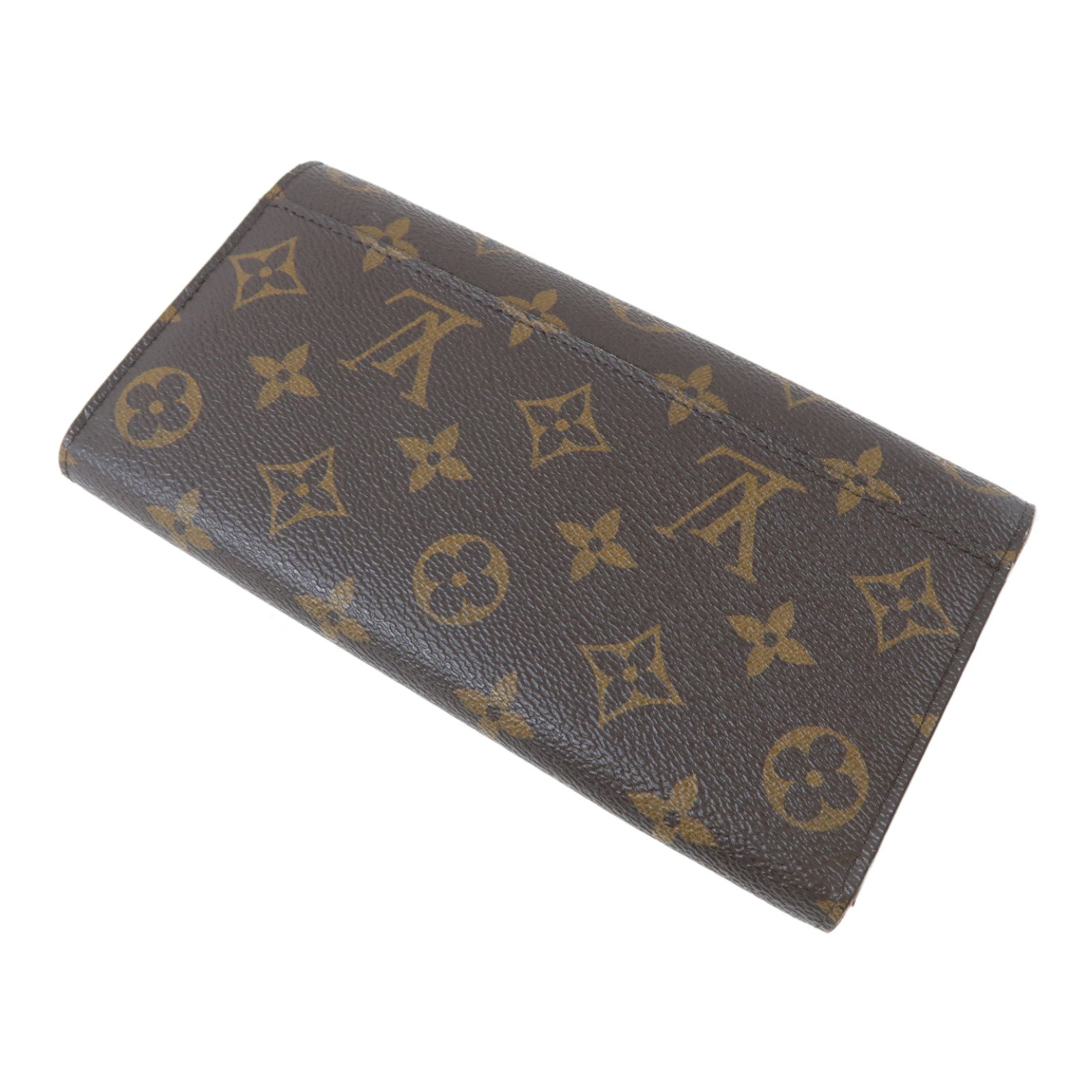 LOUIS VUITTON Monogram Sarah Long Wallet金扣長錢包啡色/粉紅色