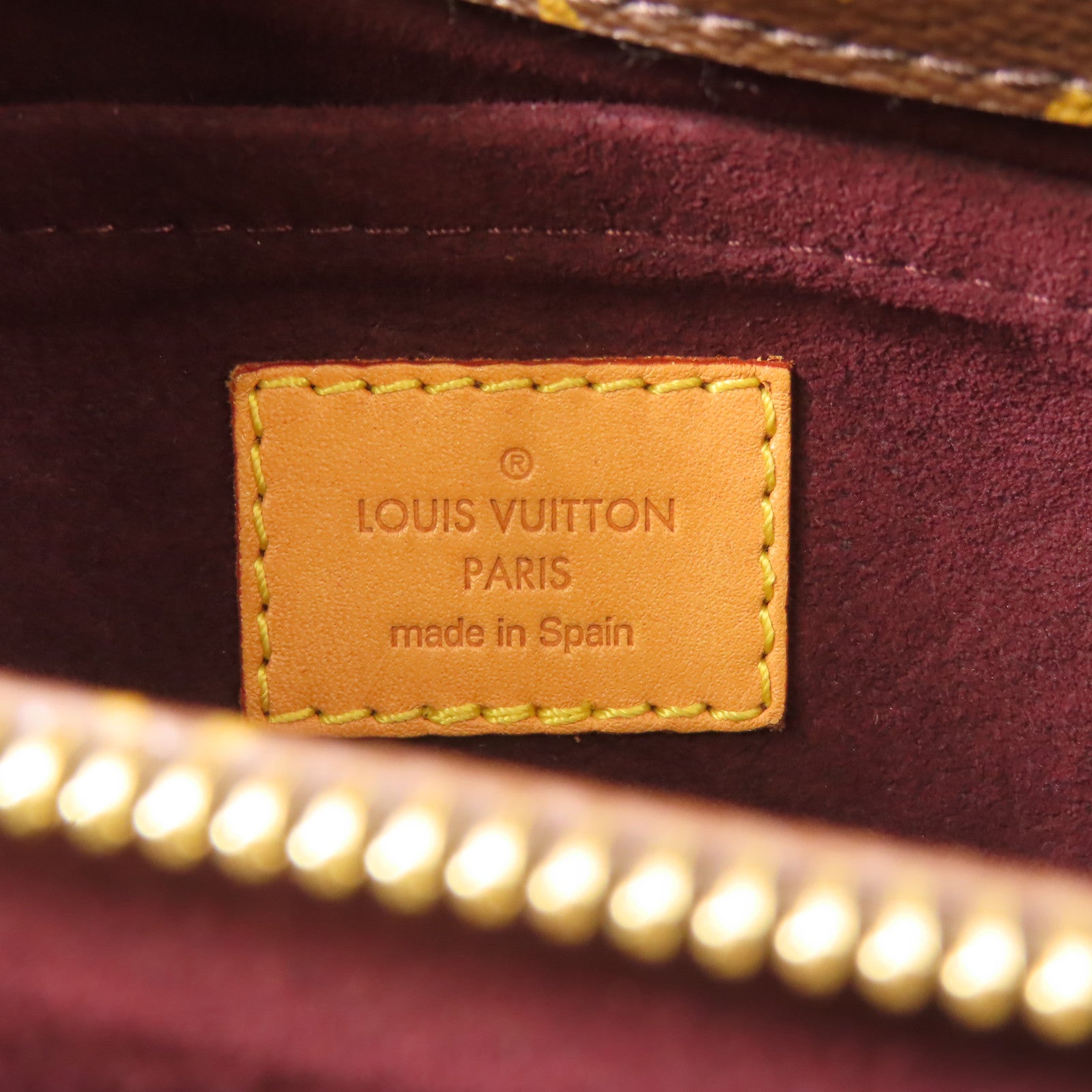 LOUIS VUITTON Monogram Montaigne金扣手挽肩背兩用袋棕色