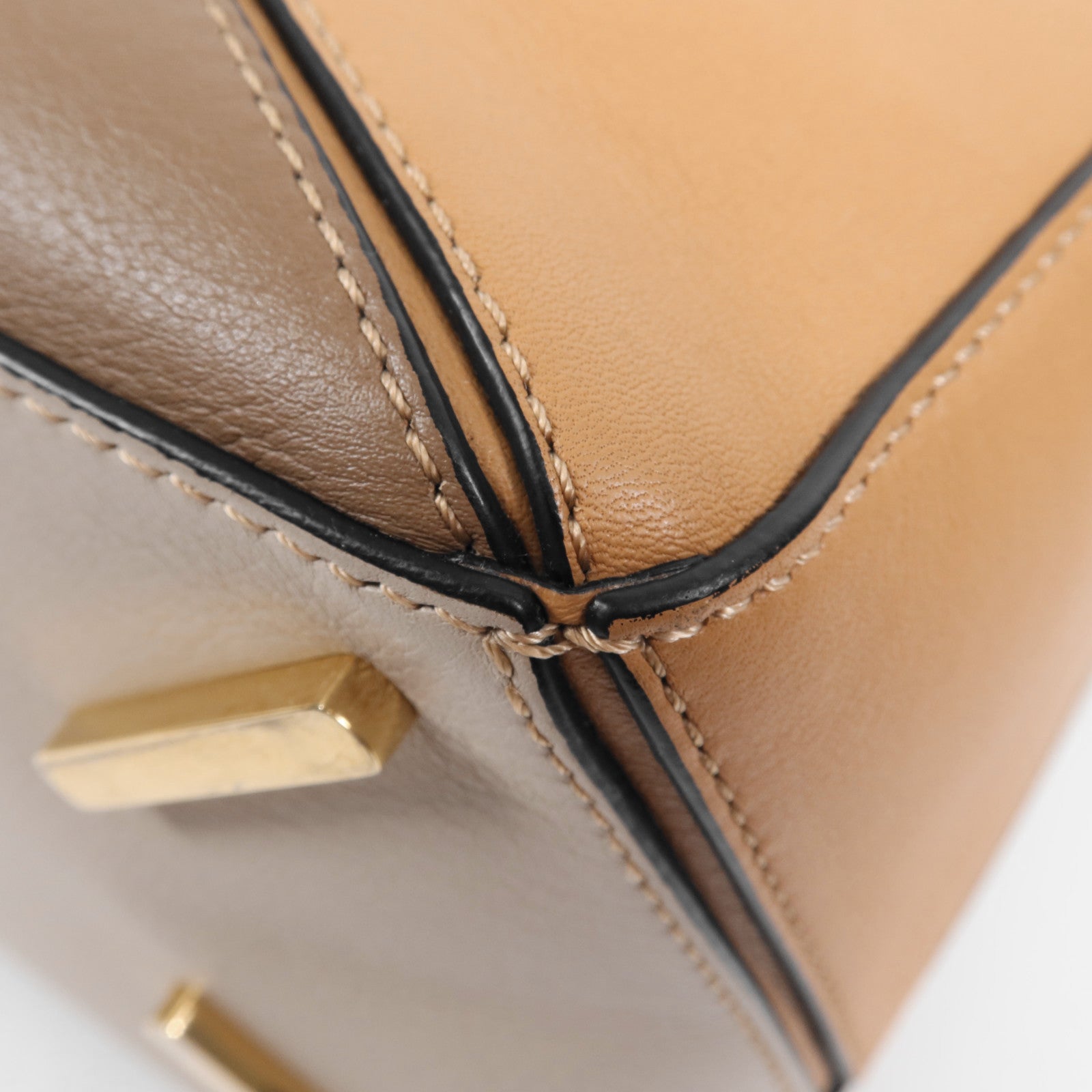 LOEWE 牛皮皮革Puzzle Medium金扣手挽肩背兩用袋