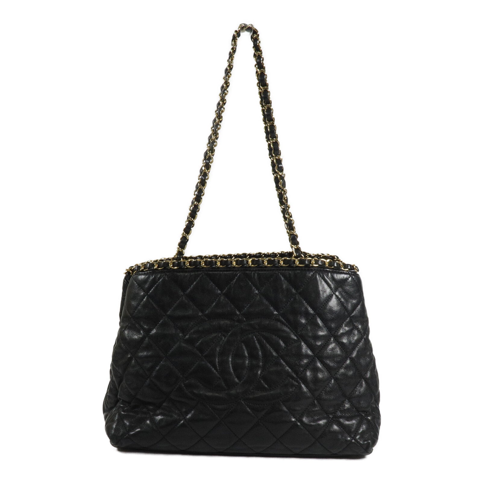 CHANEL 牛皮皮革Chain Me Tote鏈帶肩背袋/手挽袋