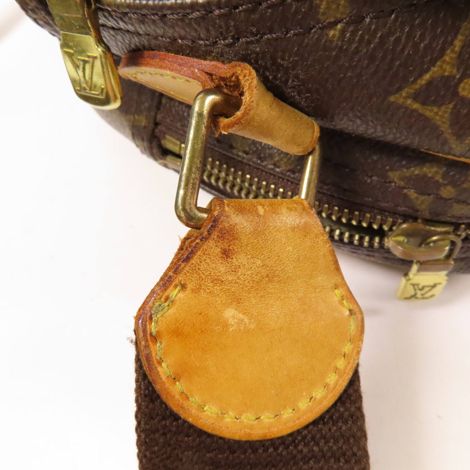 LOUIS VUITTON 【激減優惠】Monogram Reporter PM金扣肩背袋棕色