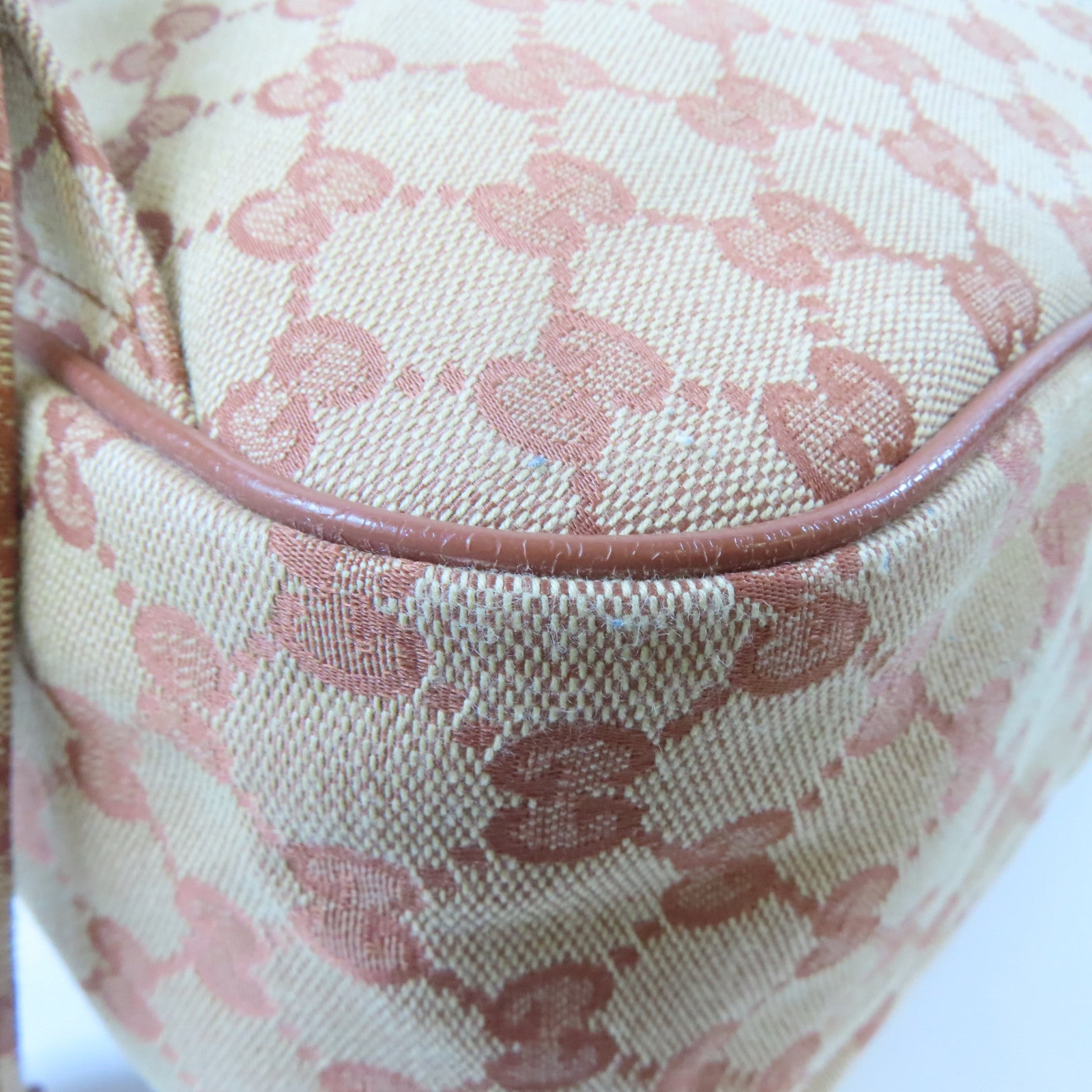 GUCCI 帆布NY Yankees銀扣背包啡色