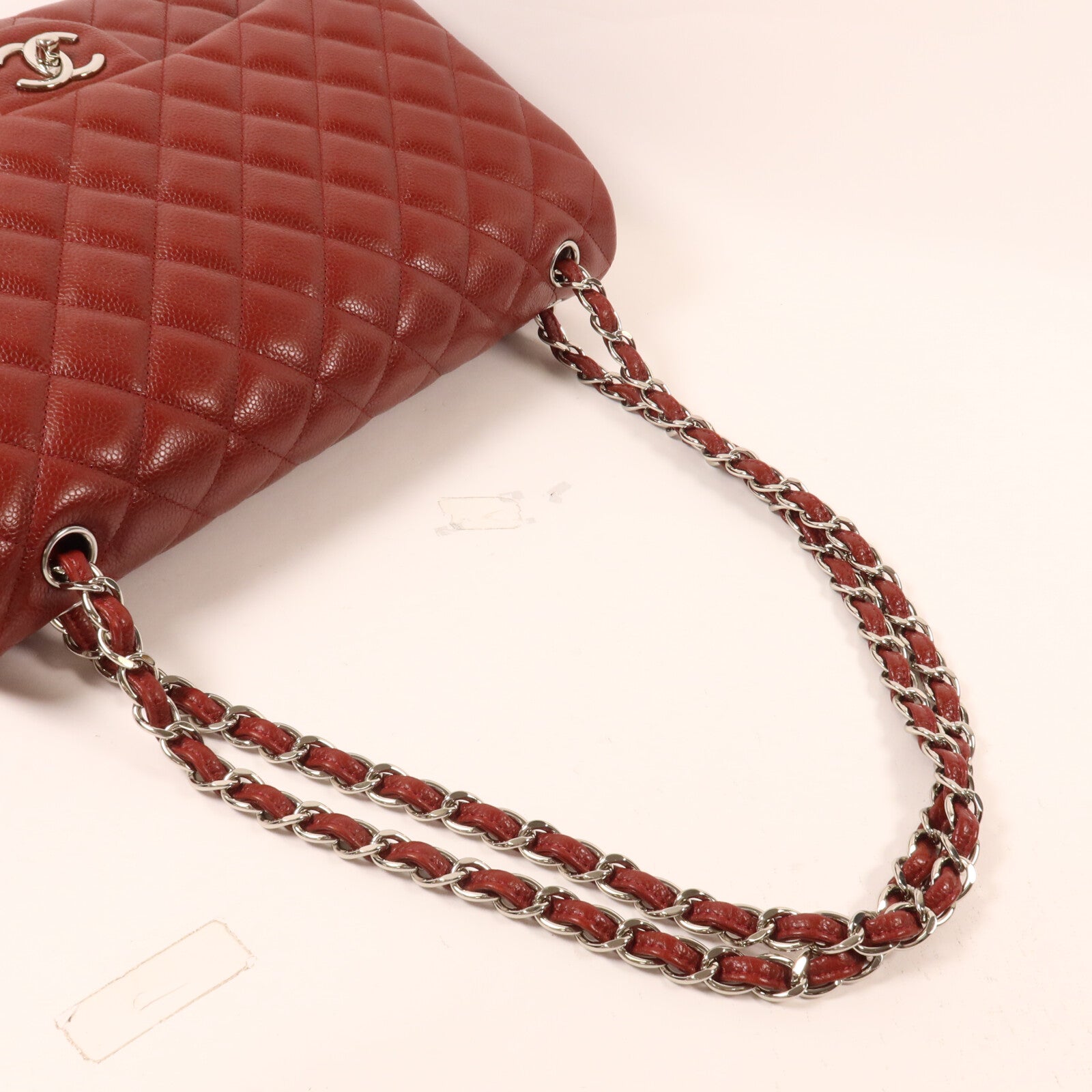 CHANEL 牛皮皮革Maxi Classic鏈帶肩背袋