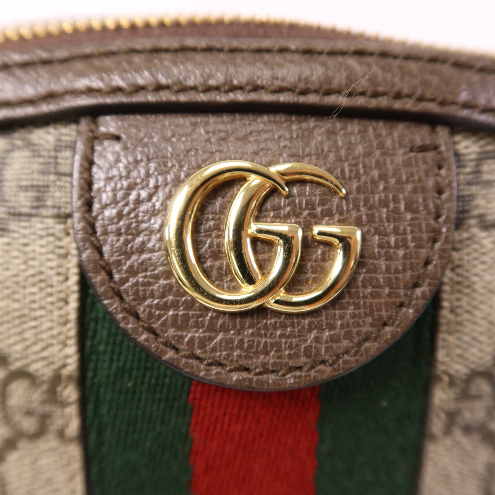 GUCCI 塗層帆布Ophidia GG金扣肩背袋