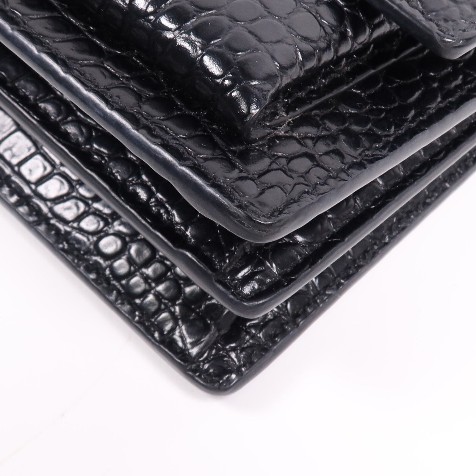 SAINT LAURENT 牛皮皮革Sunset Medium銀扣鏈帶肩背袋