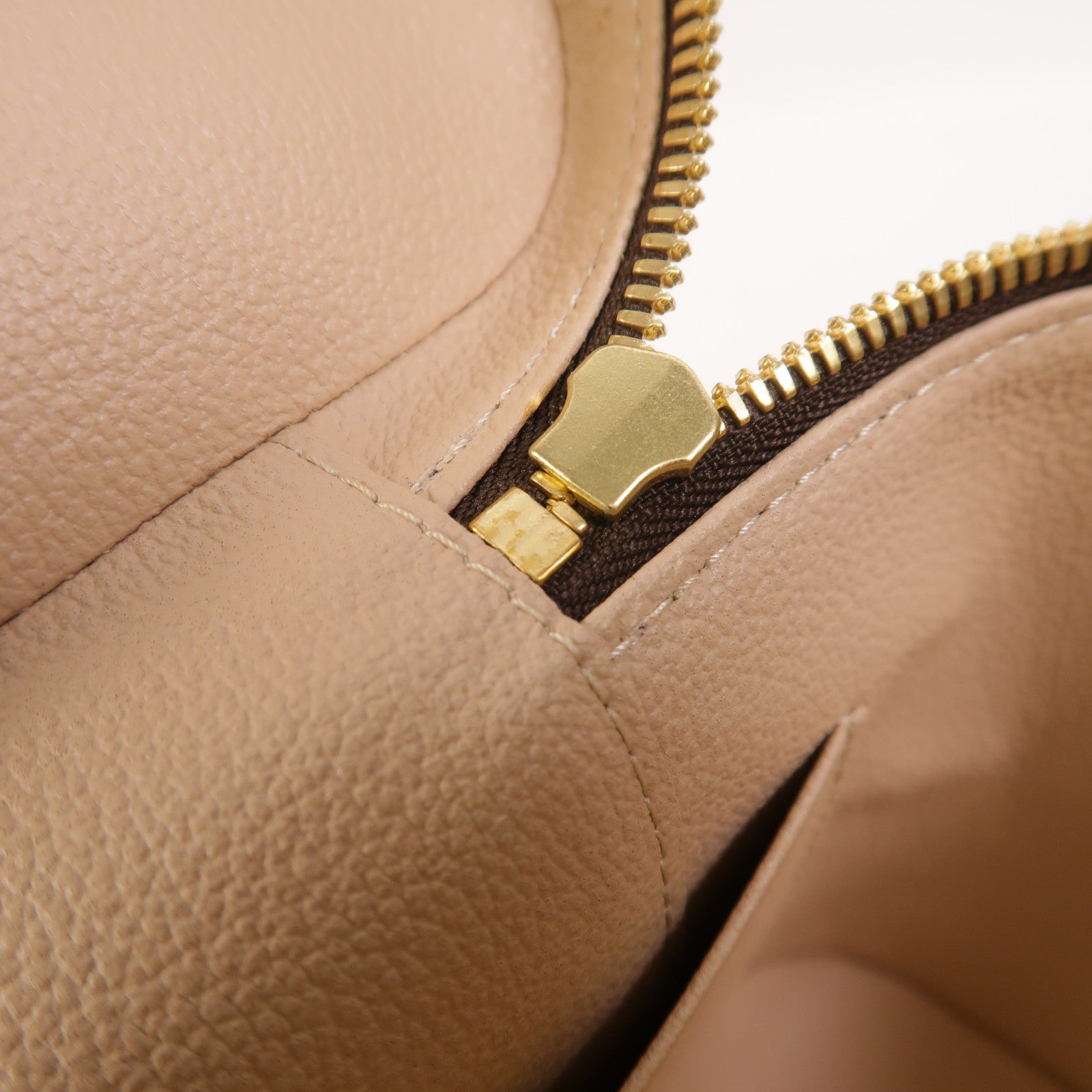 LOUIS VUITTON Monogram Nice BB金扣手挽袋棕色