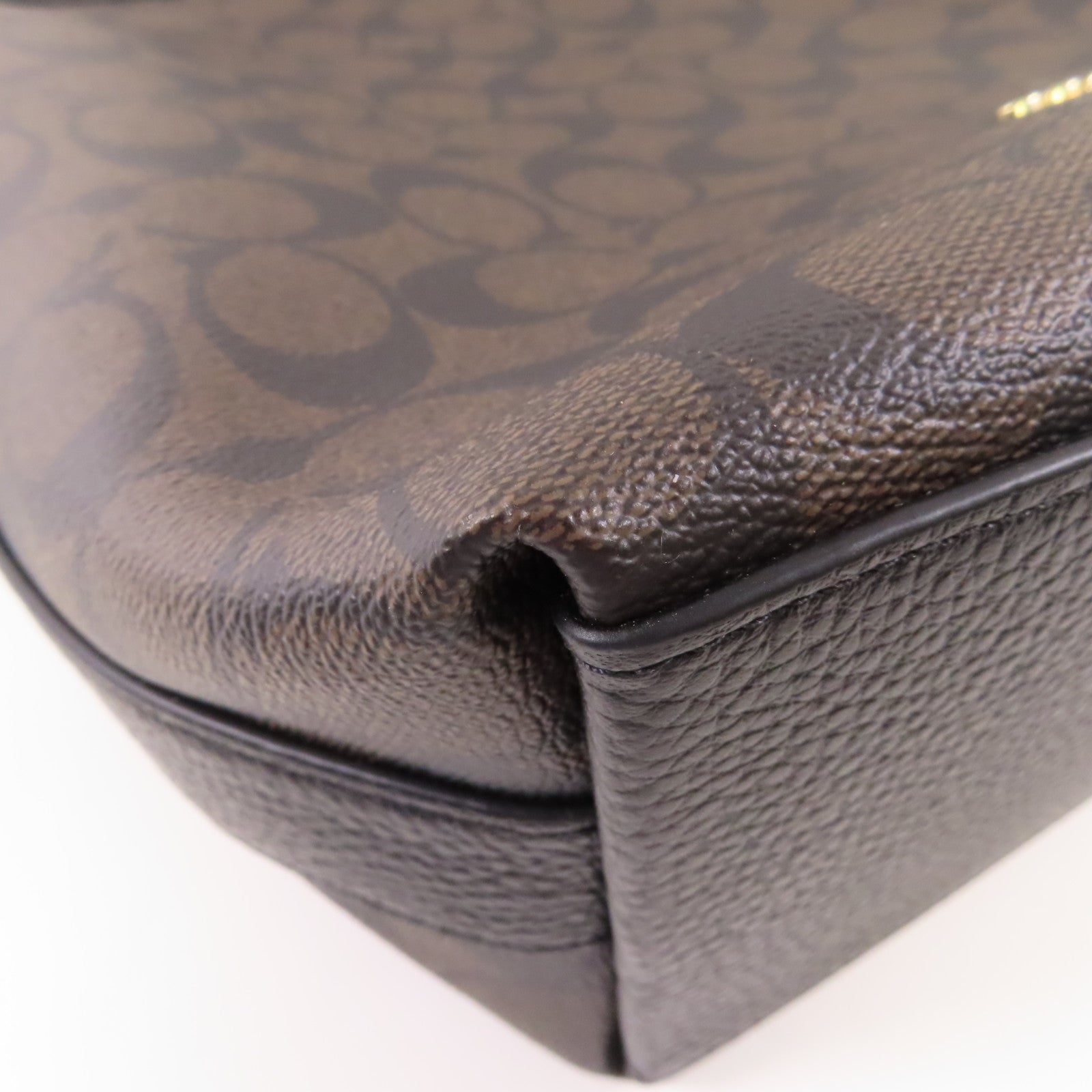 COACH 塗層帆布Shoulder Bag金扣肩背袋