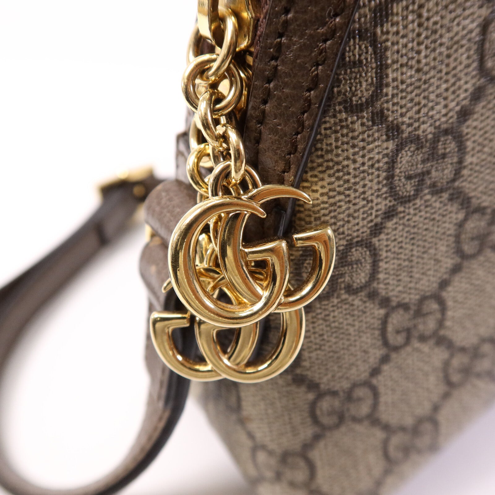 GUCCI 塗層帆布Ophidia GG金扣肩背袋