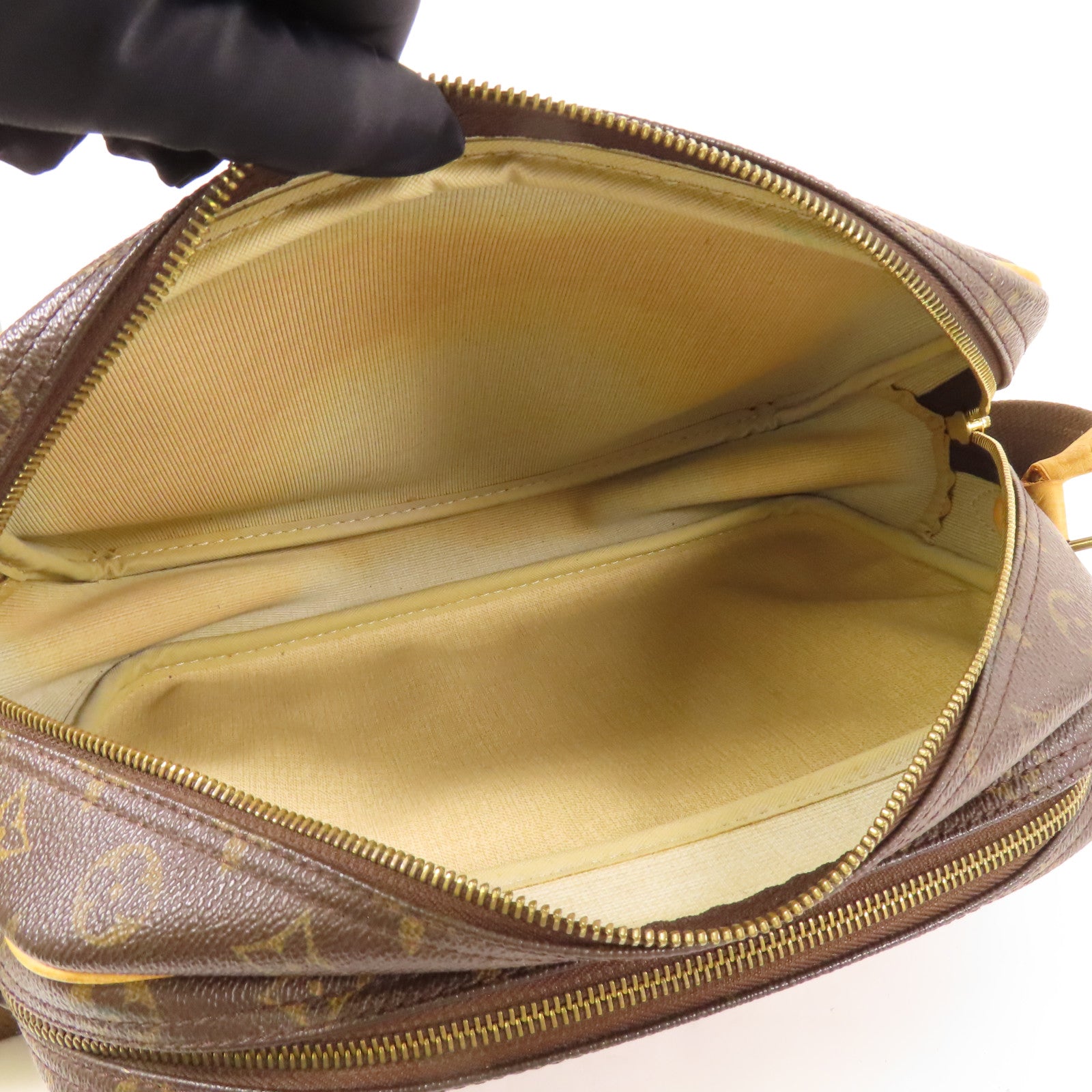 LOUIS VUITTON 【激減優惠】Monogram Reporter PM金扣肩背袋棕色