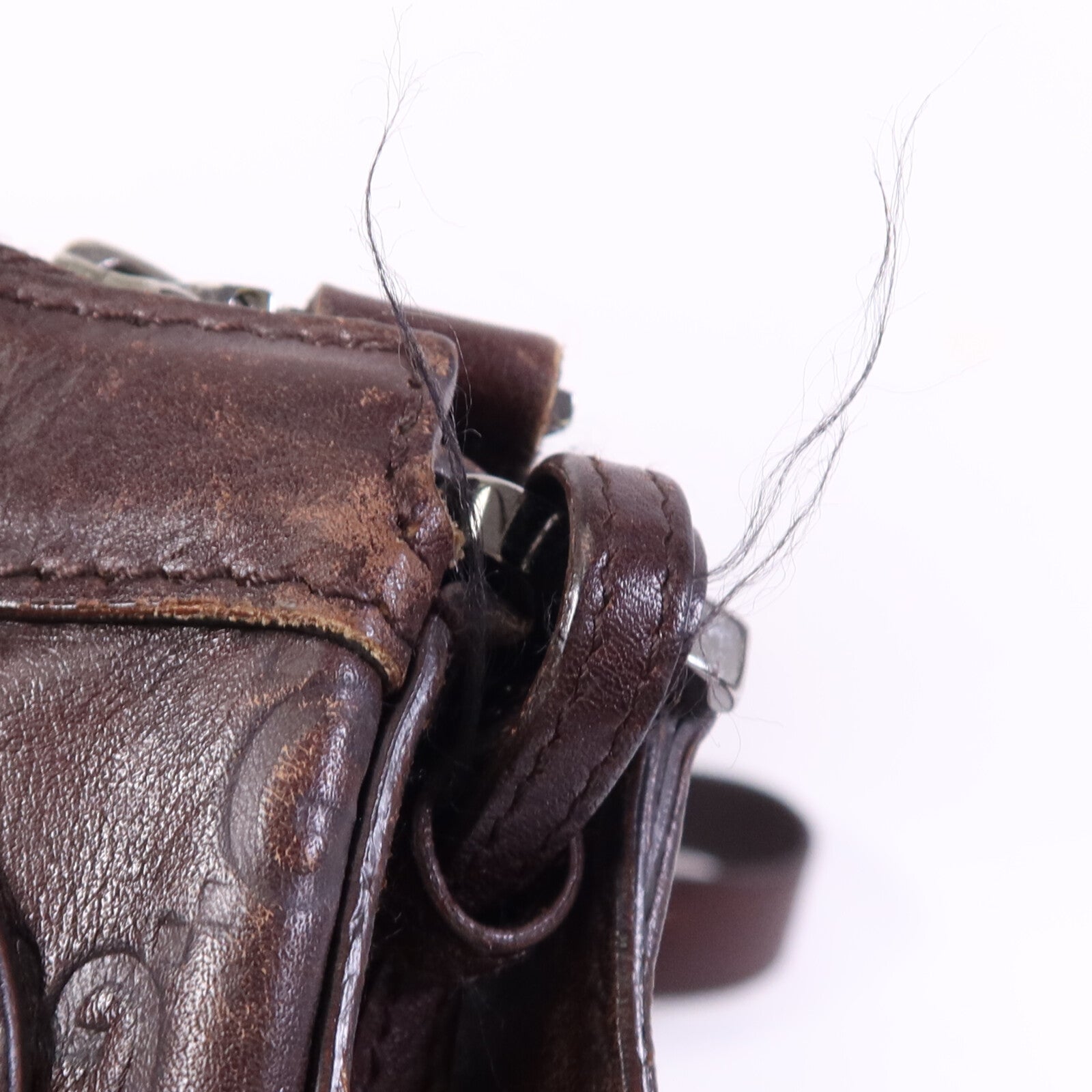 GUCCI 牛皮皮革Shoulder Bag銀扣肩背袋