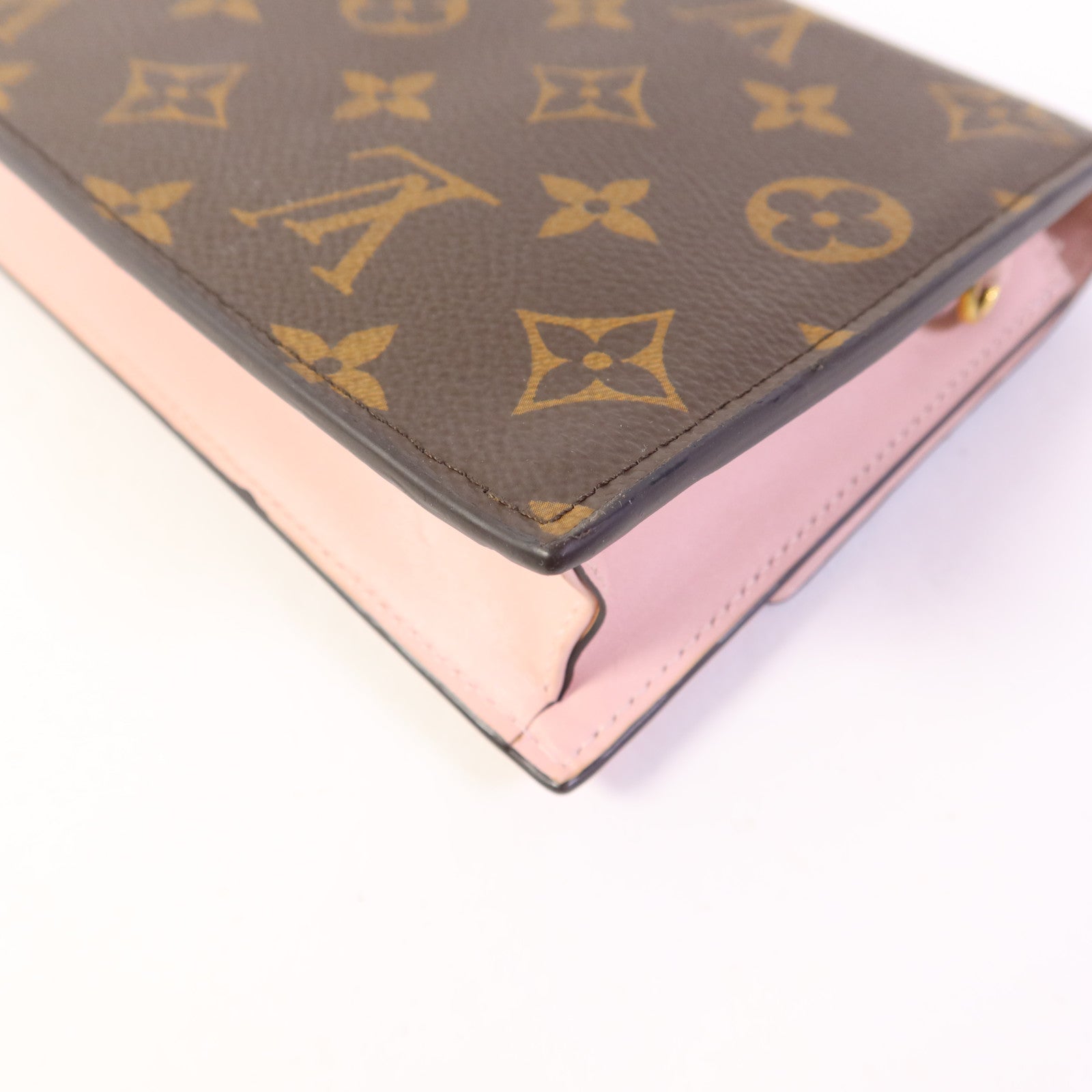 LOUIS VUITTON Monogram Flore Chain Wallet金扣鏈帶肩背袋