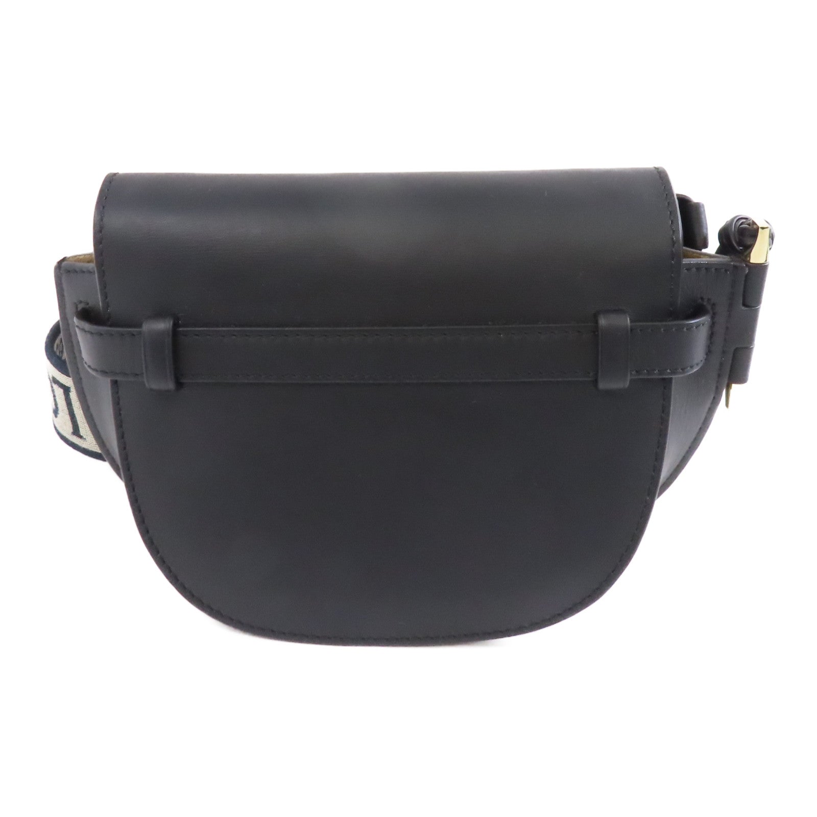 LOEWE 牛皮皮革Mini Gate金扣肩背袋黑色