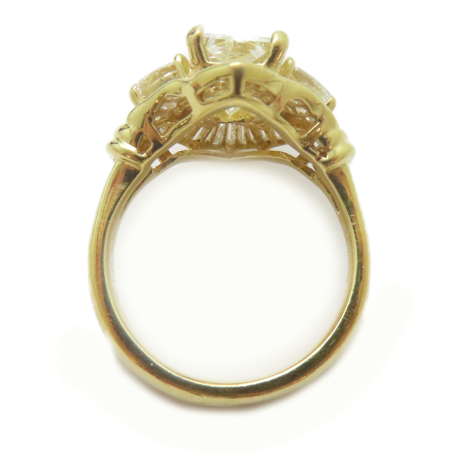 JEWELRY 【激減優惠】18K黃金/2.06ct鑽石/1.22ct鑽石Diamond Ring戒指US#6.75