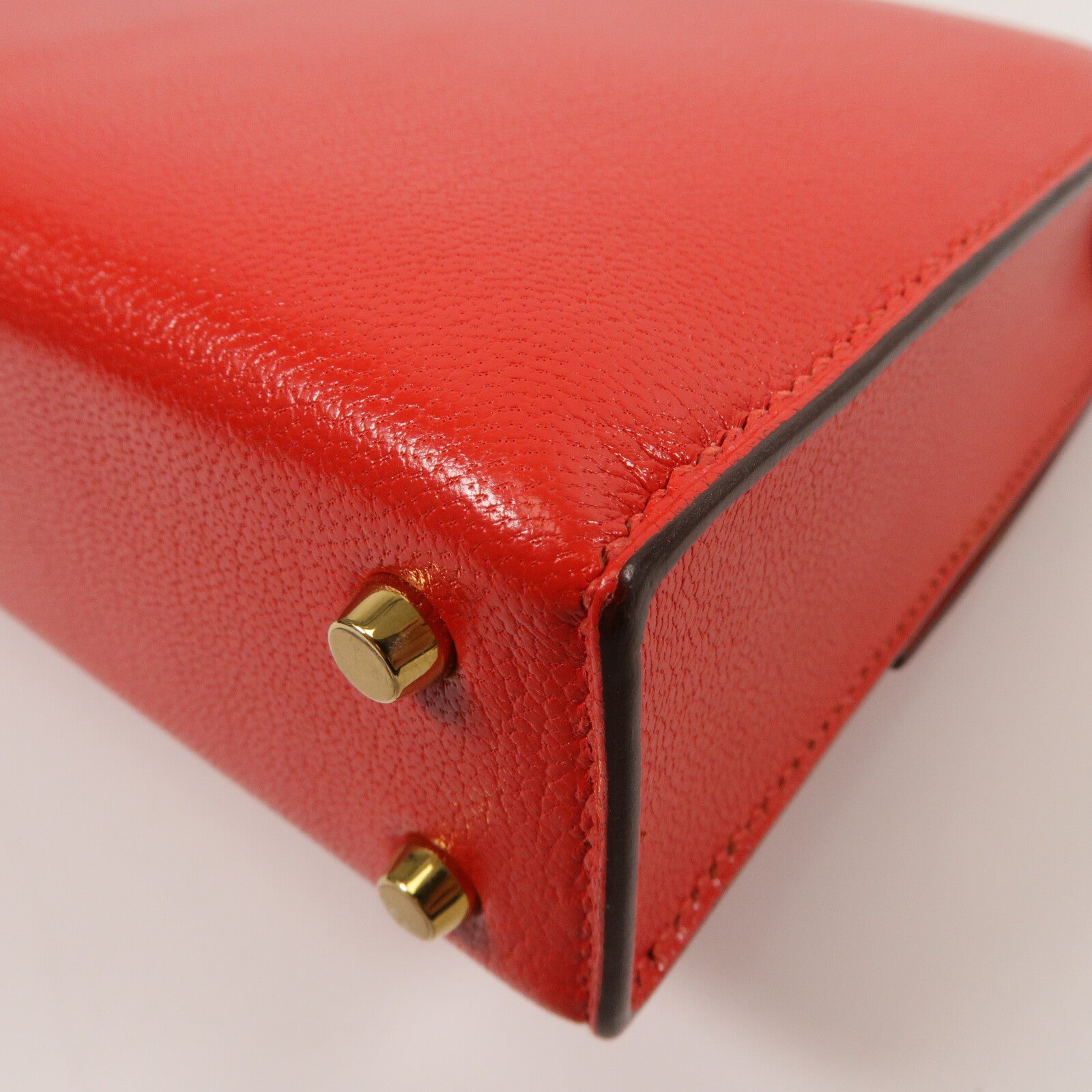 HERMES Chevre皮革Mini Verrou鏈帶肩背袋Rough de Coeur