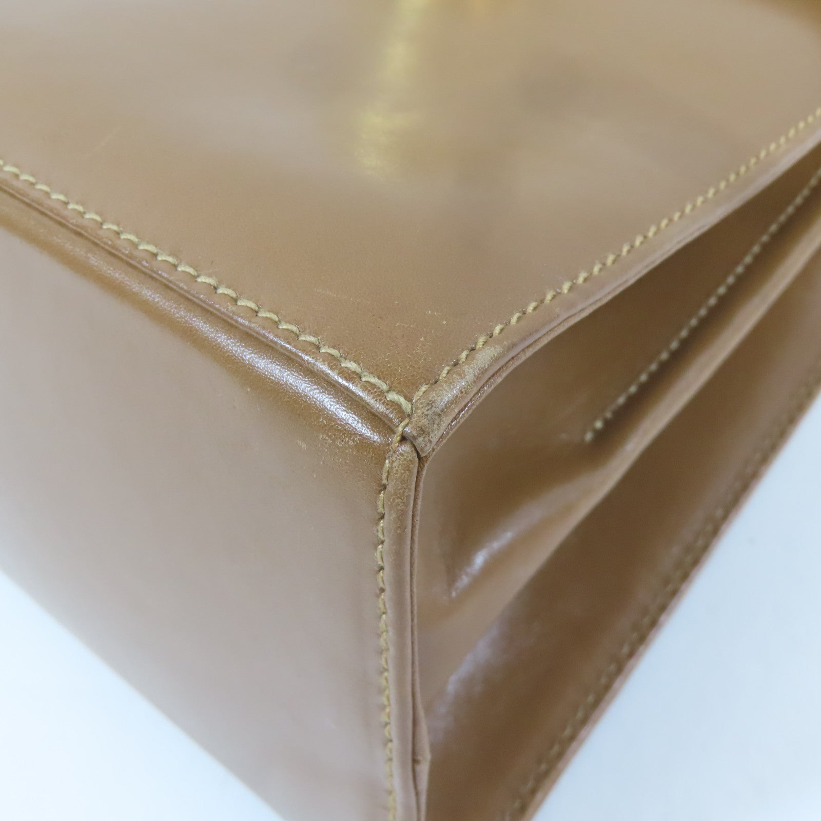 Salvatore Ferragamo 牛皮皮革2 Way Shoulder Bag金扣手挽肩背兩用袋啡色