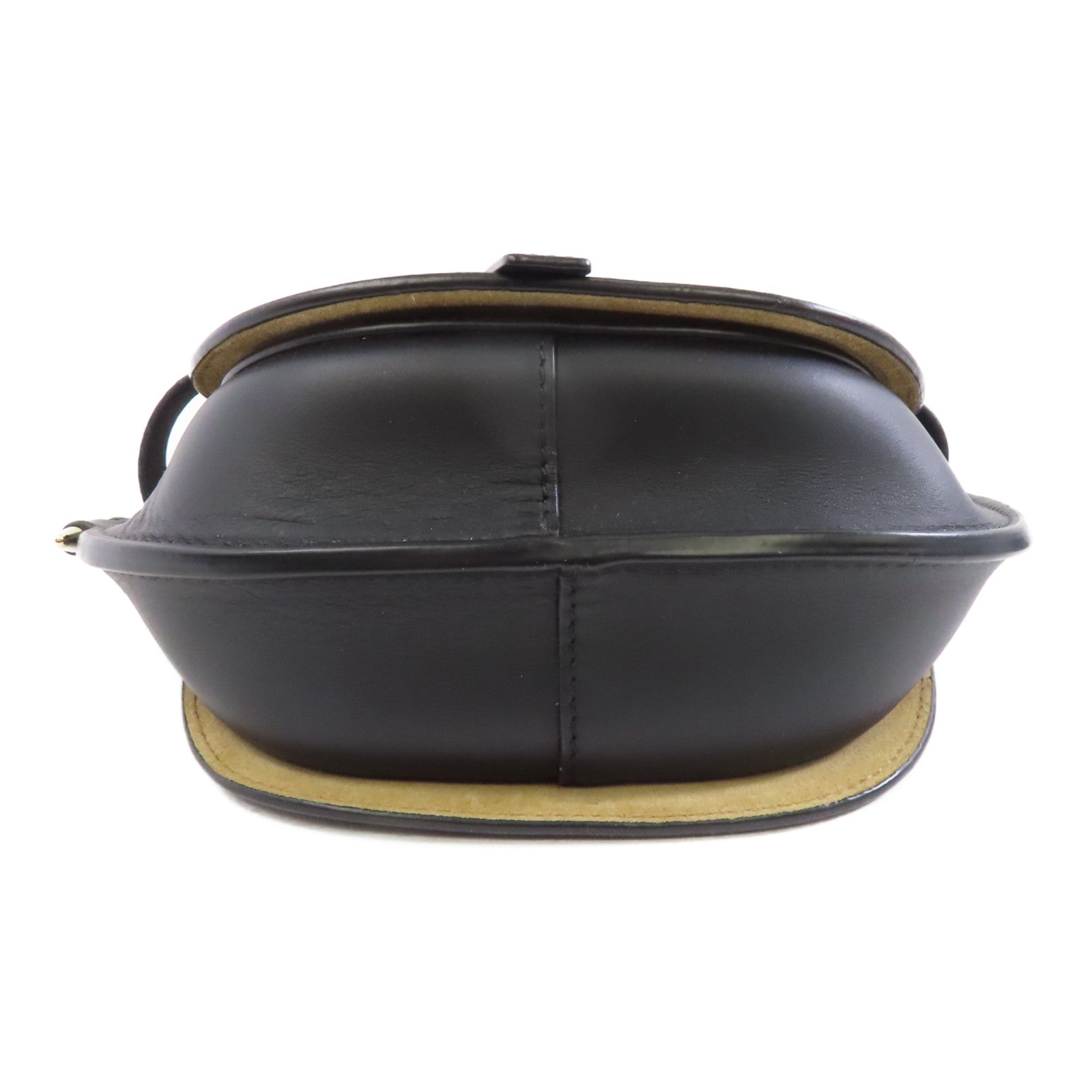 LOEWE 牛皮皮革Mini Gate金扣肩背袋黑色
