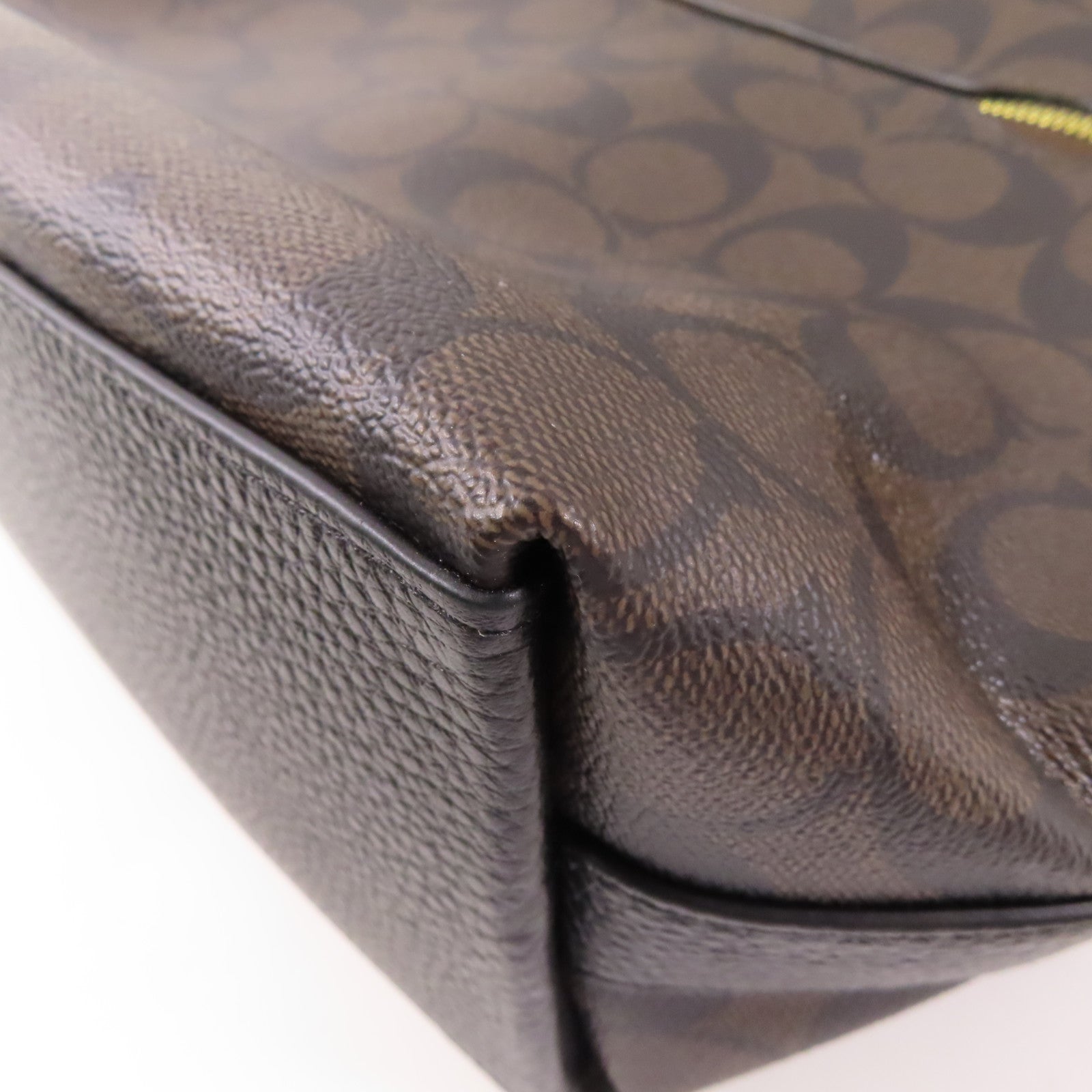 COACH 塗層帆布Shoulder Bag金扣肩背袋