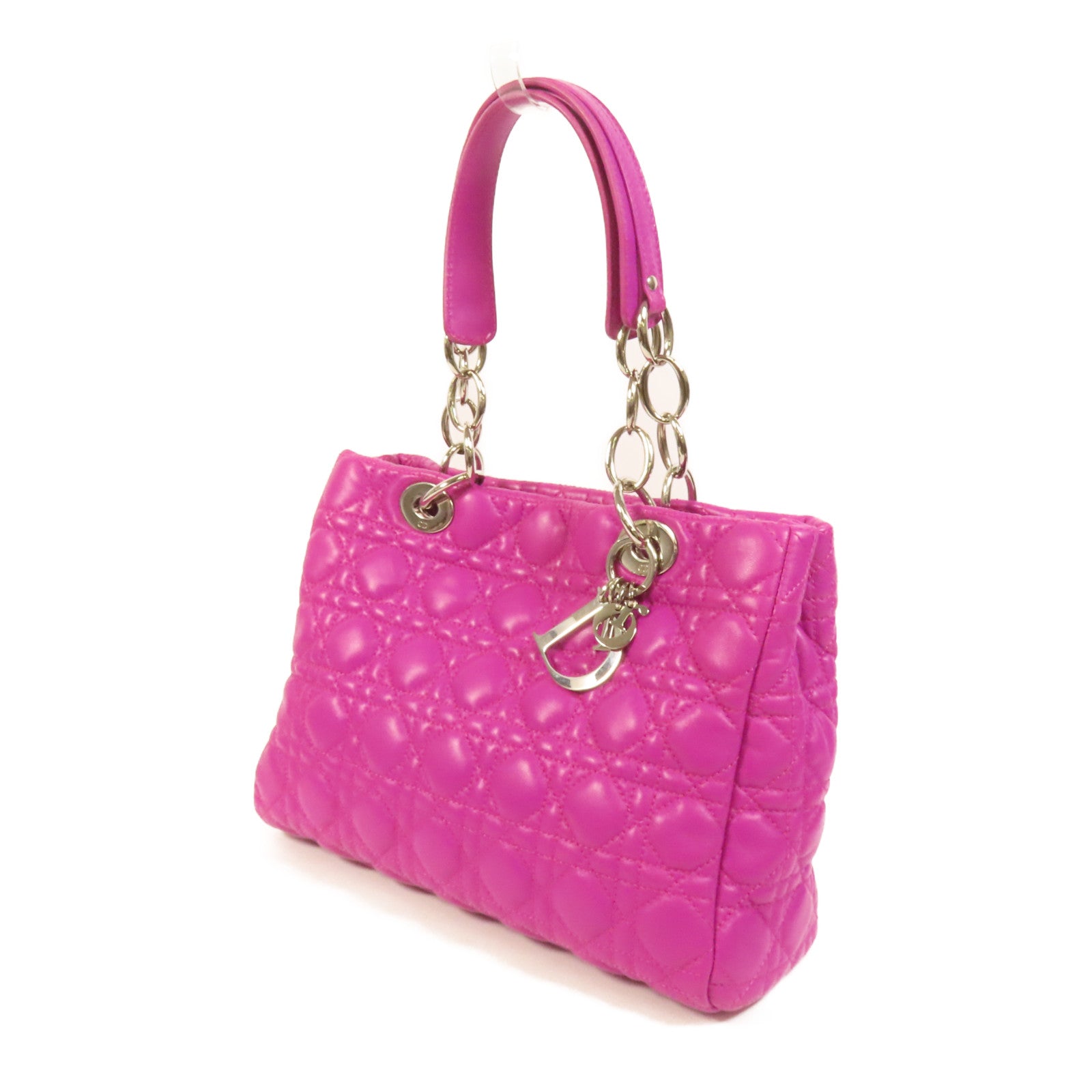 Dior 羊皮皮革Hand Bag銀扣手挽袋