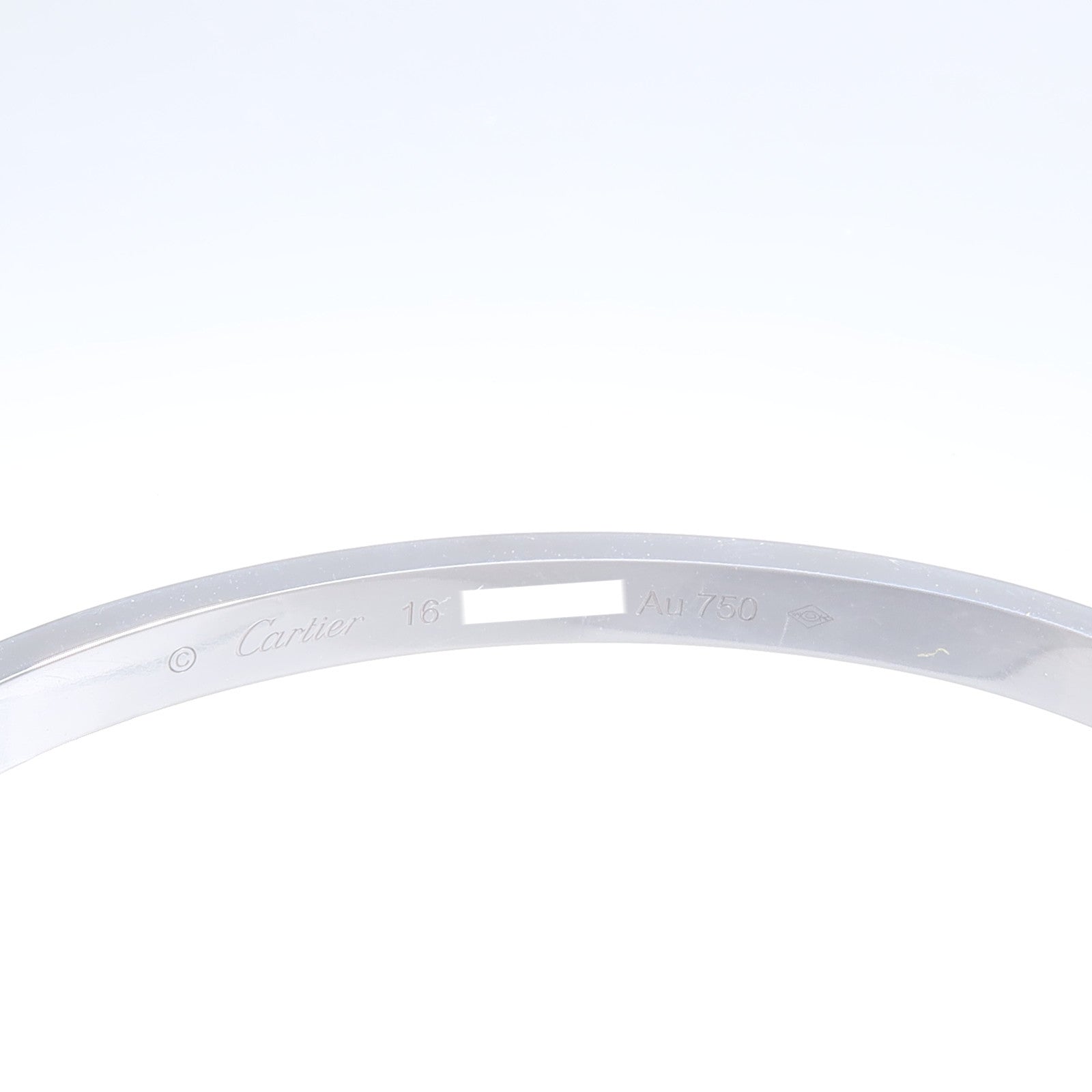 CARTIER 18K白金Love Bracelet Small Model Full Diamonds鑽石手鐲