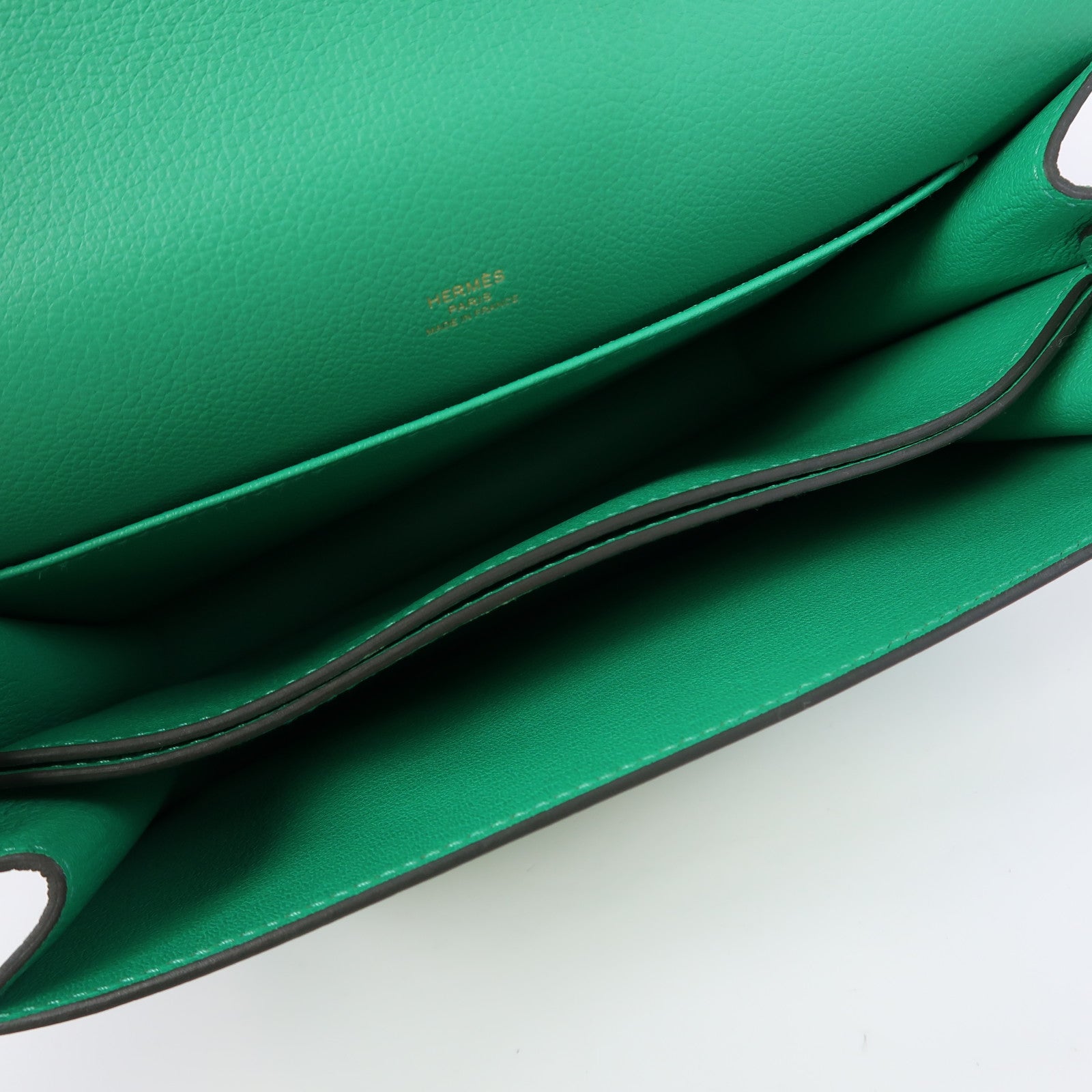 HERMES 【激減優惠】Evercolor皮革Roulis 23金扣肩背袋薄荷綠色