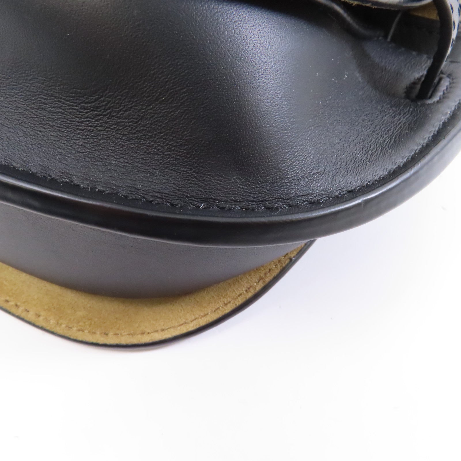 LOEWE 牛皮皮革Mini Gate金扣肩背袋黑色