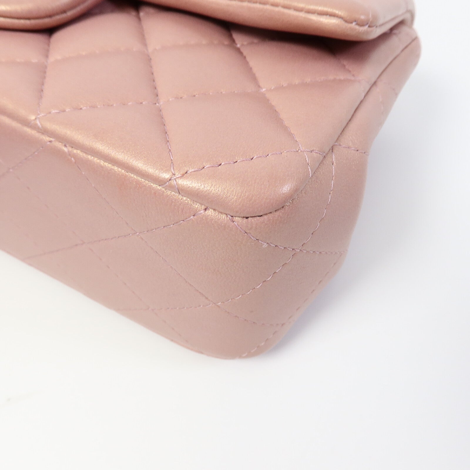 CHANEL 羊皮皮革Mini Flap Bag With Top Handle鏈帶肩背袋