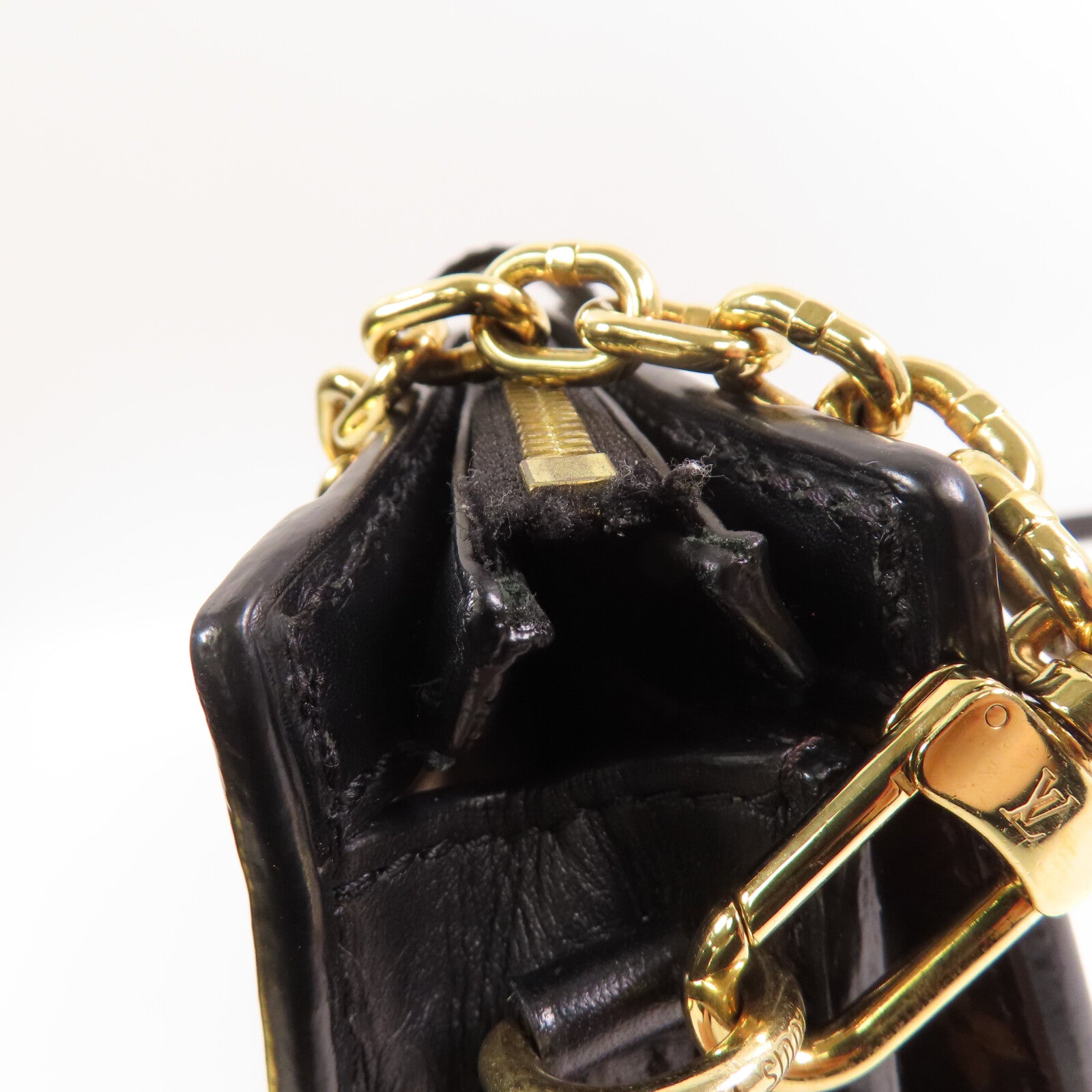 LOUIS VUITTON 【激減優惠】Monogram Reverse Trunk Clutch金扣肩背袋