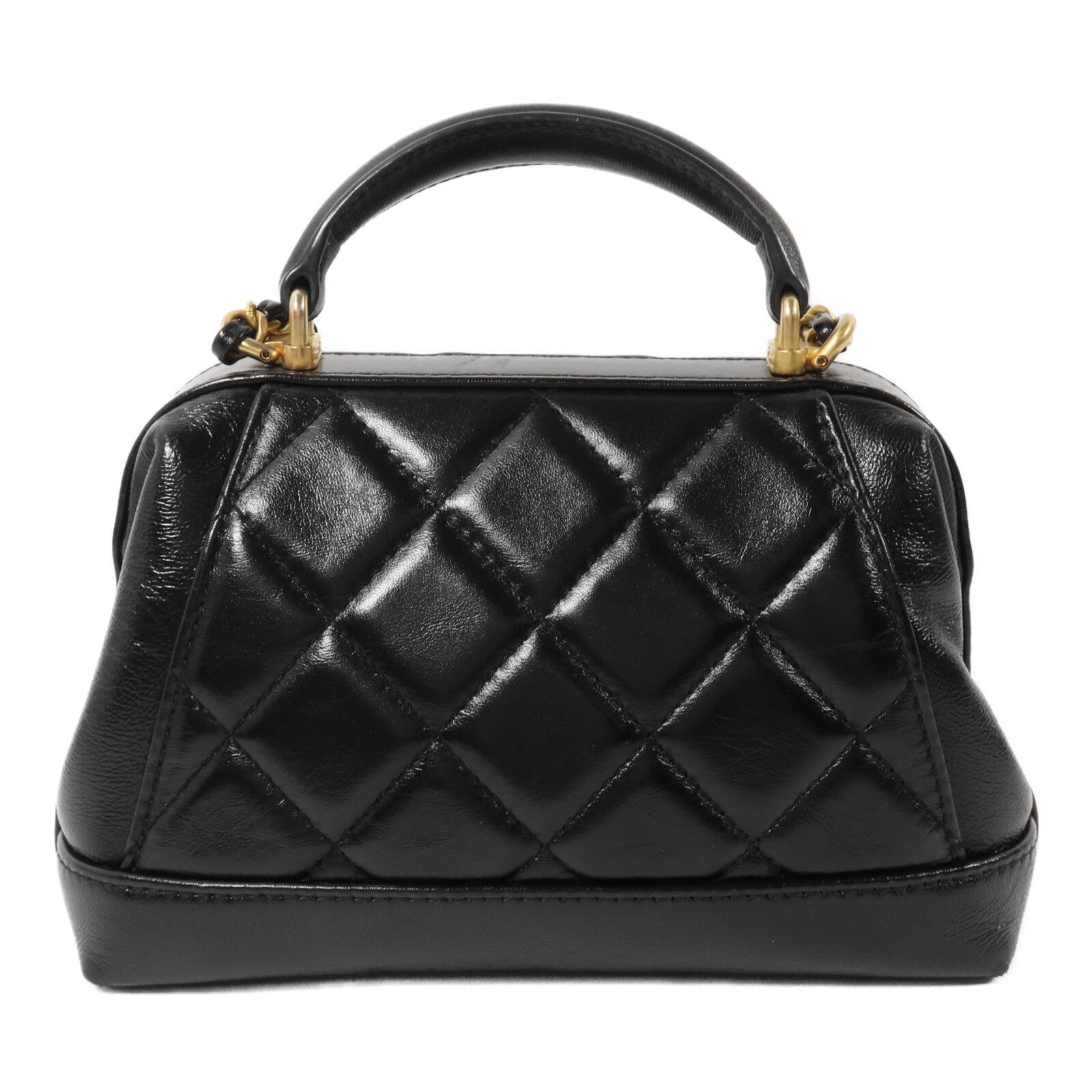 CHANEL 牛皮皮革Mini Bag With Top Handle鏈帶手挽肩背兩用袋