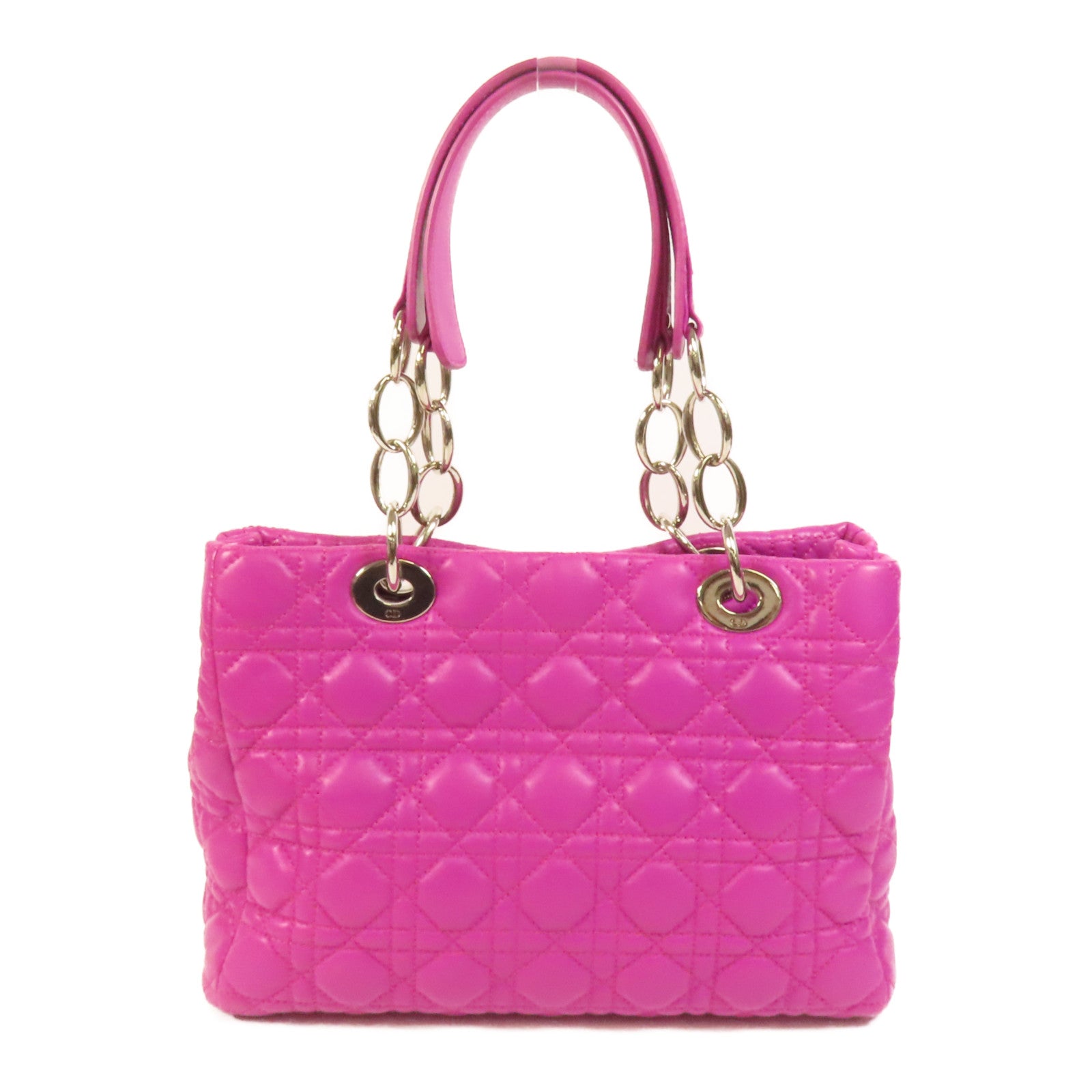 Dior 羊皮皮革Hand Bag銀扣手挽袋