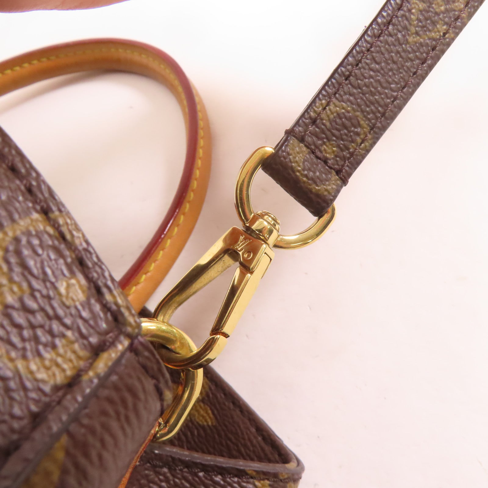 LOUIS VUITTON Monogram Montaigne金扣手挽肩背兩用袋棕色