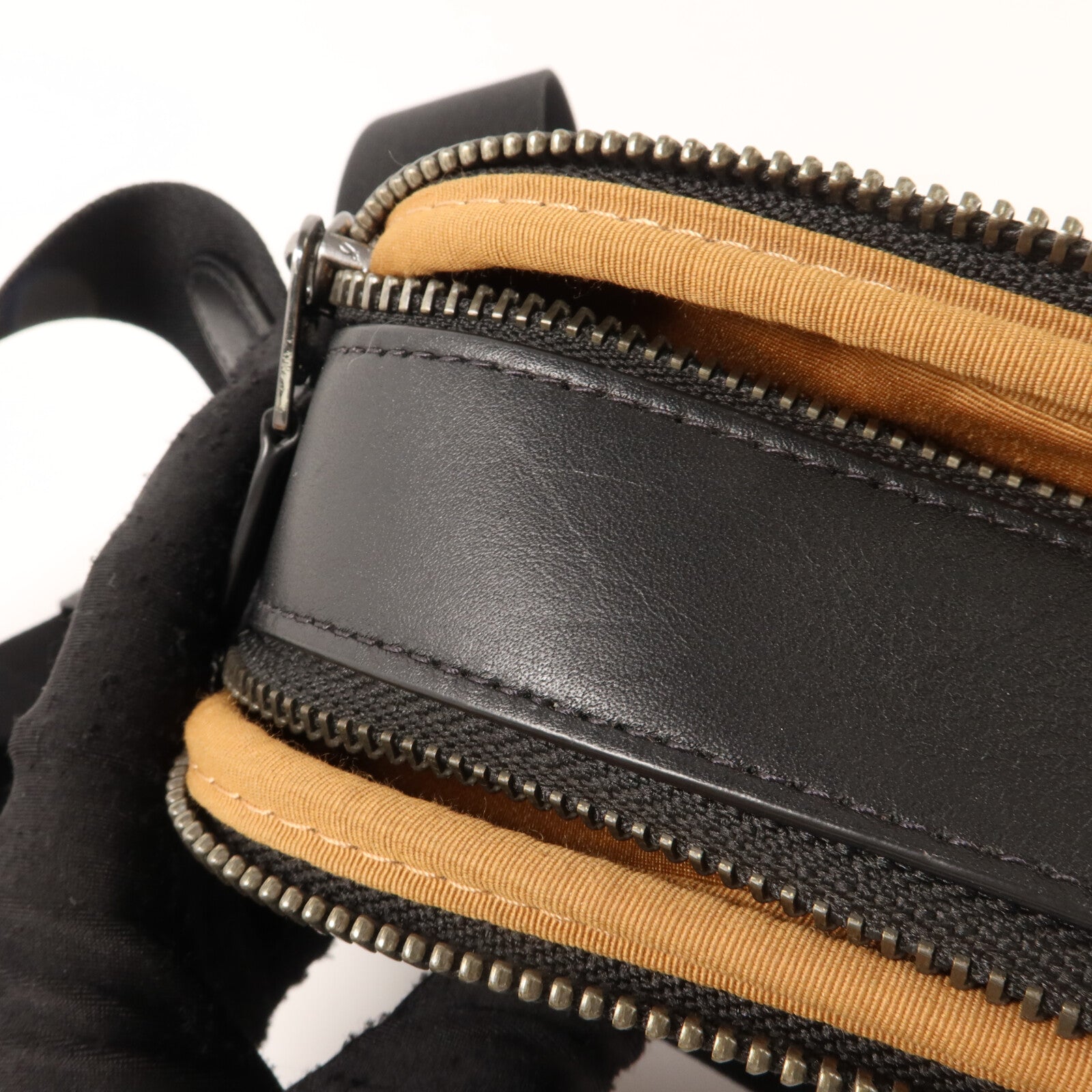 COACH 牛皮皮革/塗層帆布Shoulder Bag肩背袋
