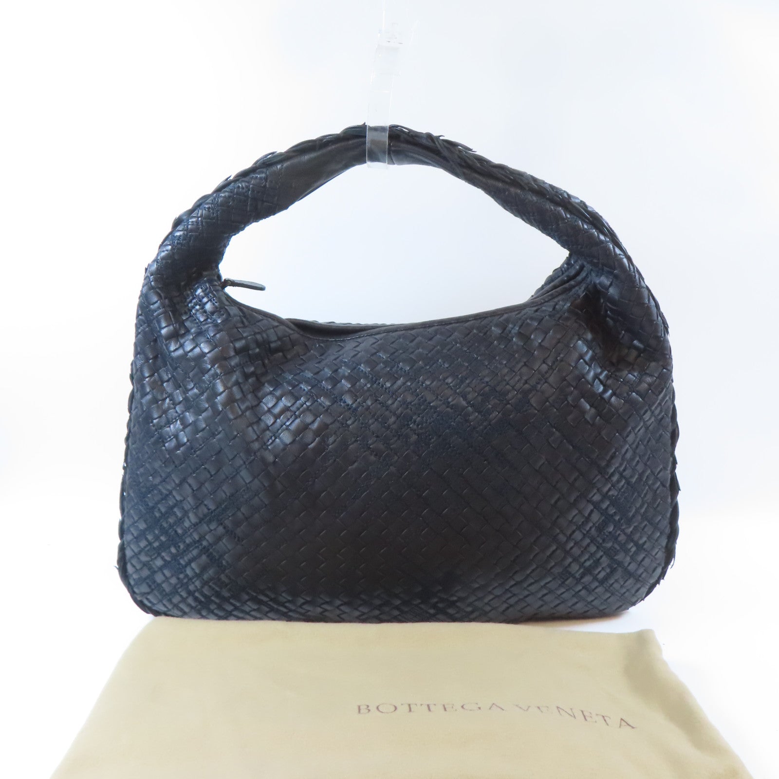 BOTTEGA VENETA 織紋牛皮皮革Hand Bag手挽袋黑色