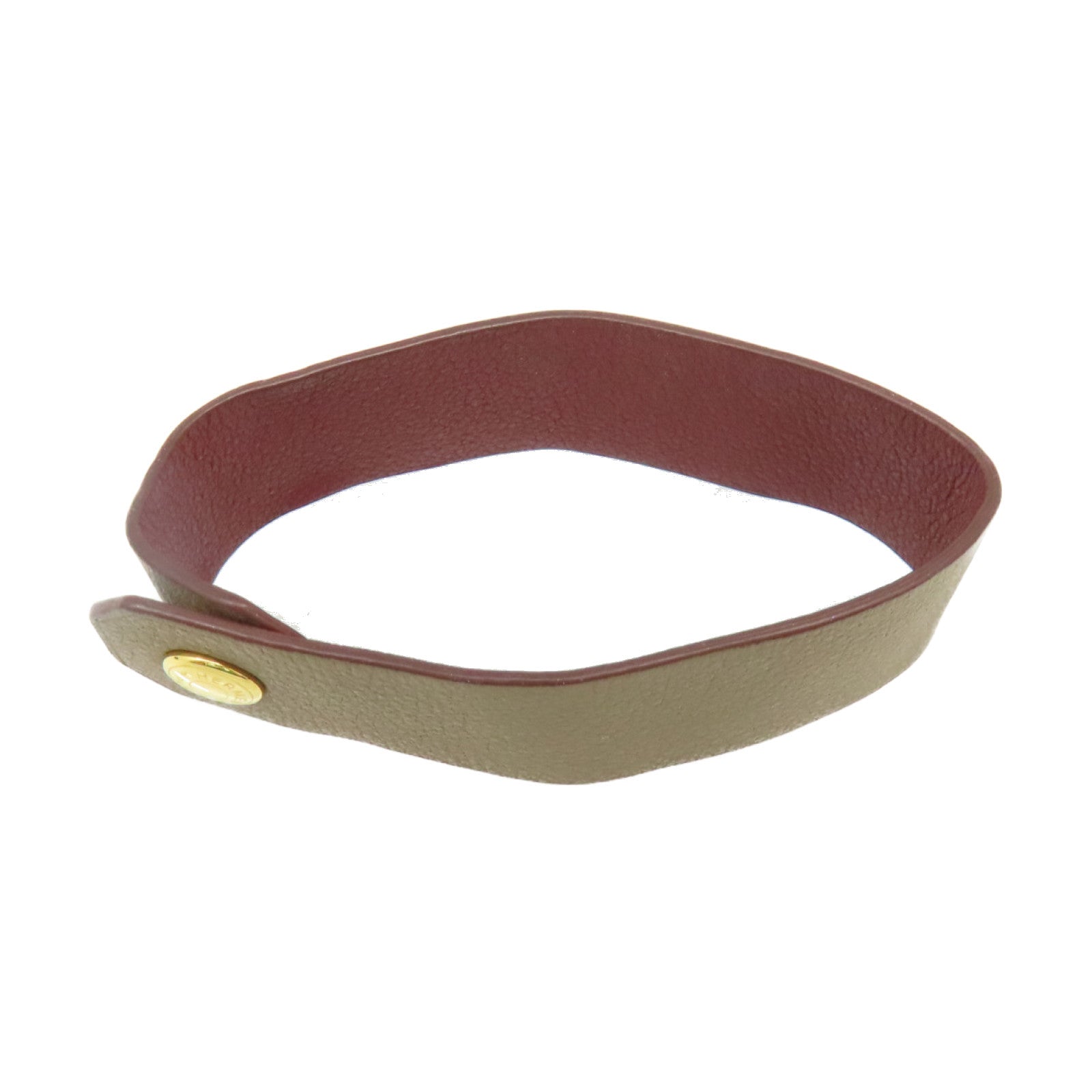HERMES 【激減優惠】Swift皮革Bracelet金扣手鏈Etoupe大象灰色