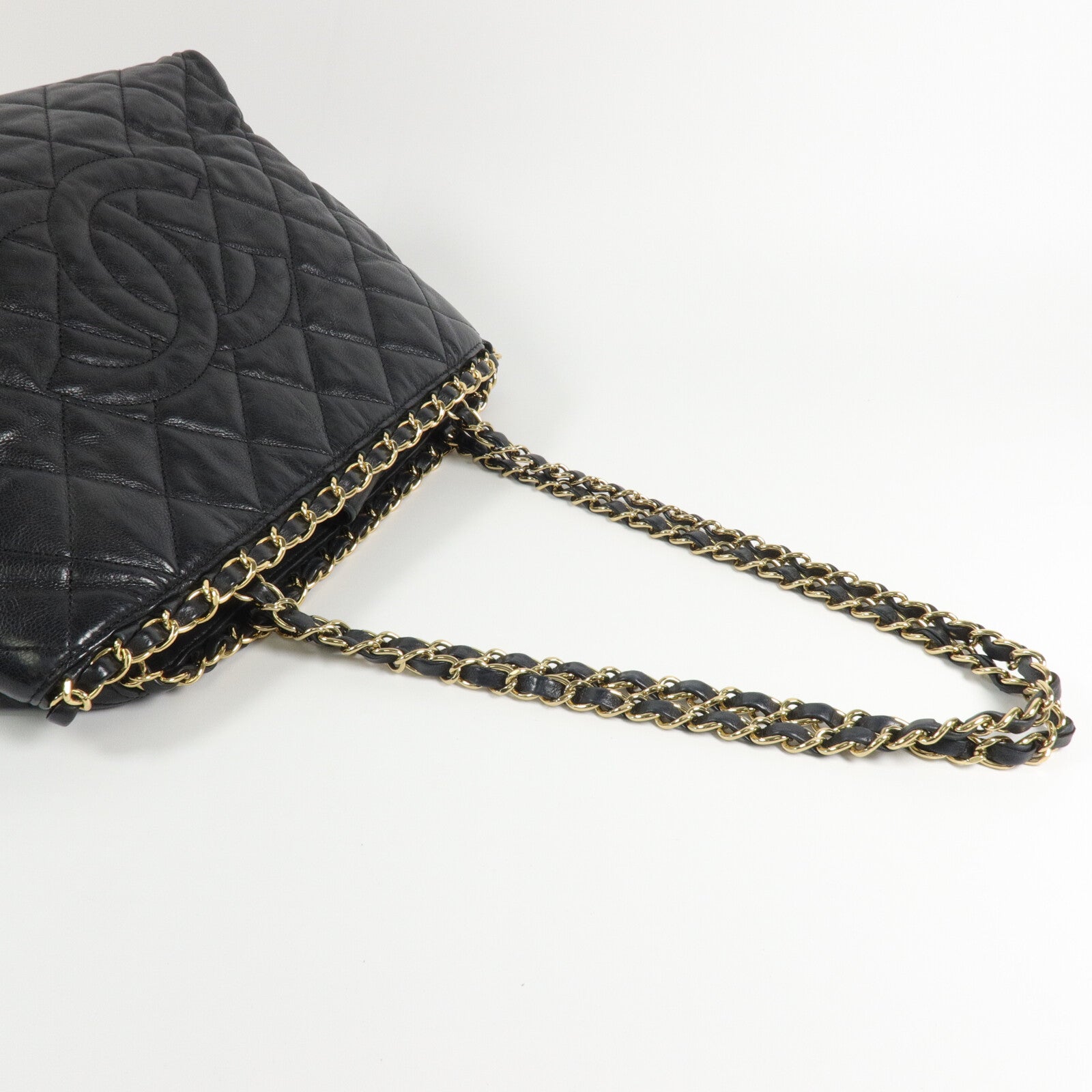 CHANEL 牛皮皮革Chain Me Tote鏈帶肩背袋/手挽袋