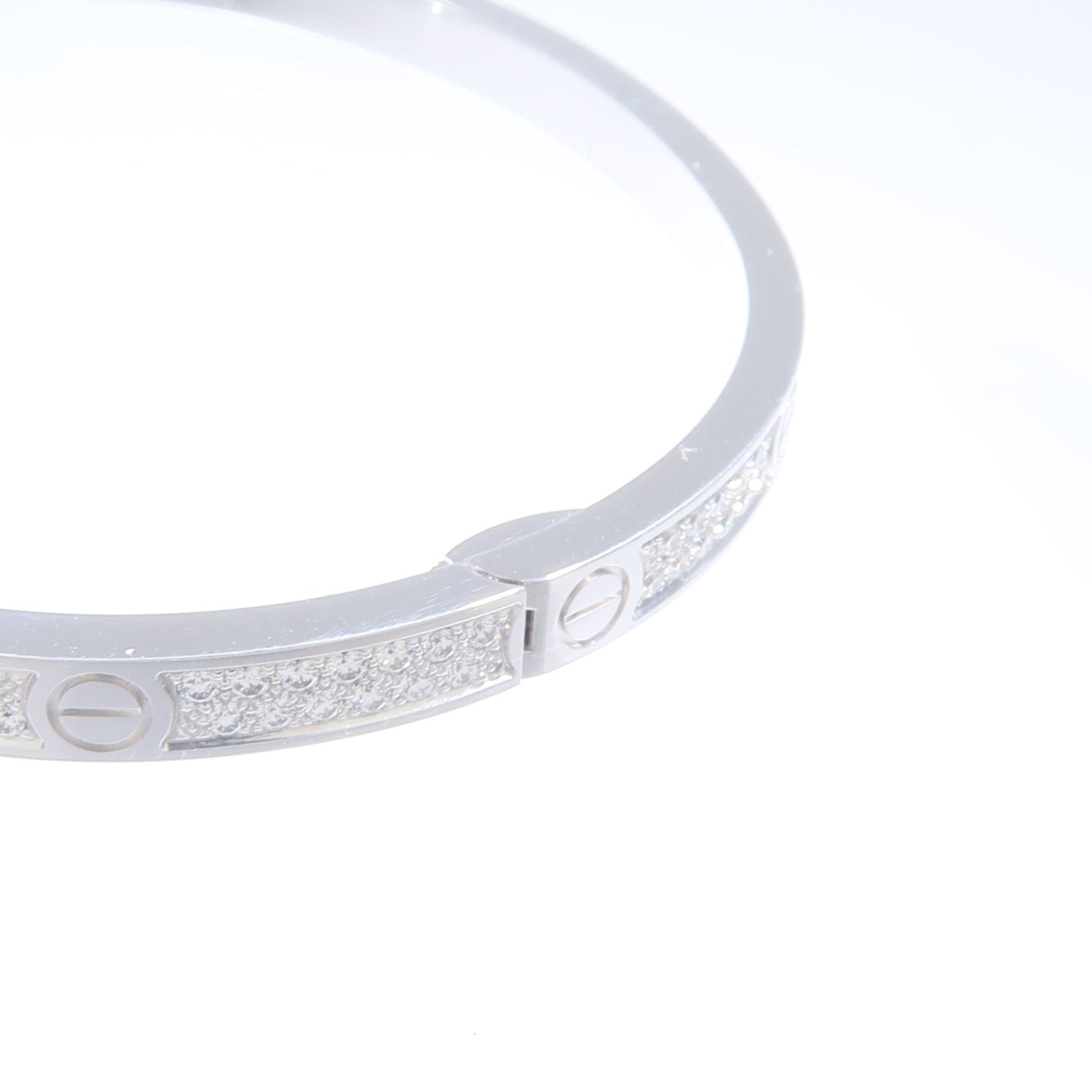 CARTIER 18K白金Love Bracelet Small Model Full Diamonds鑽石手鐲