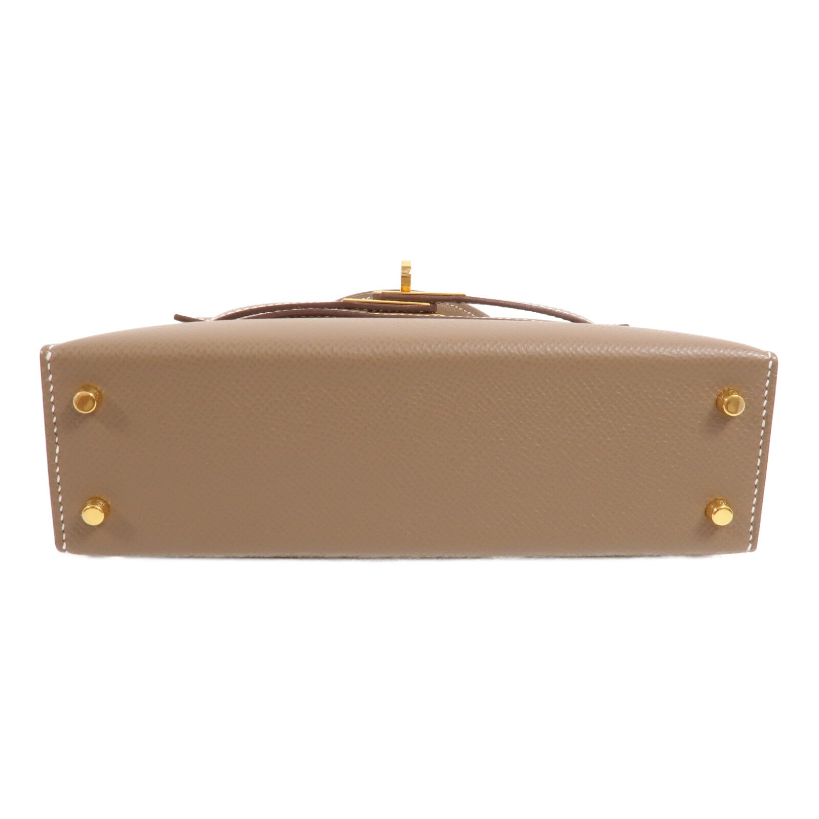 HERMES Epsom皮革Mini Kelly手挽肩背兩用袋Etoupe