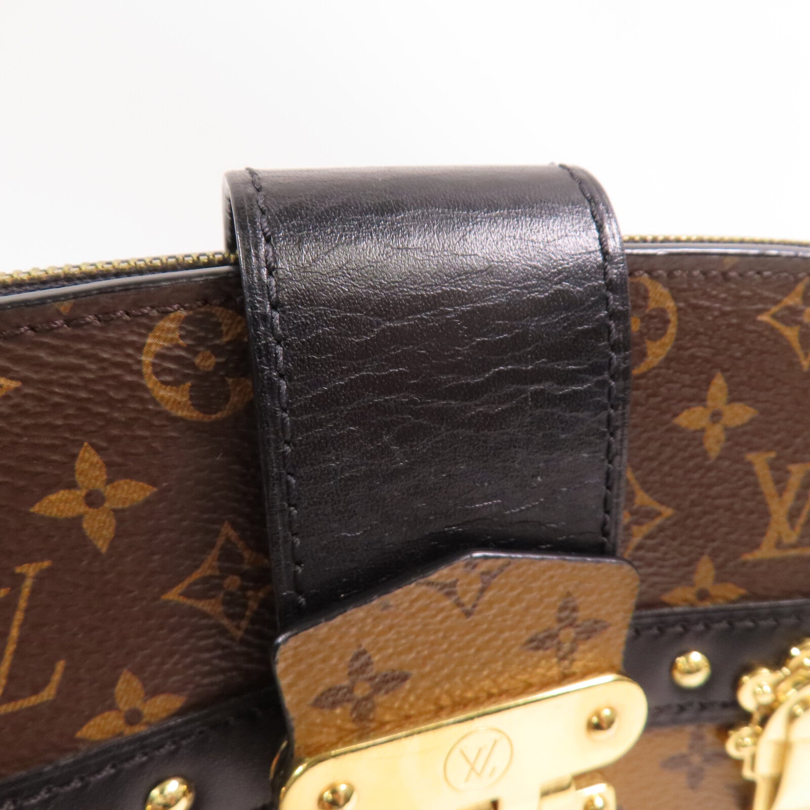 LOUIS VUITTON 【激減優惠】Monogram Reverse Trunk Clutch金扣肩背袋